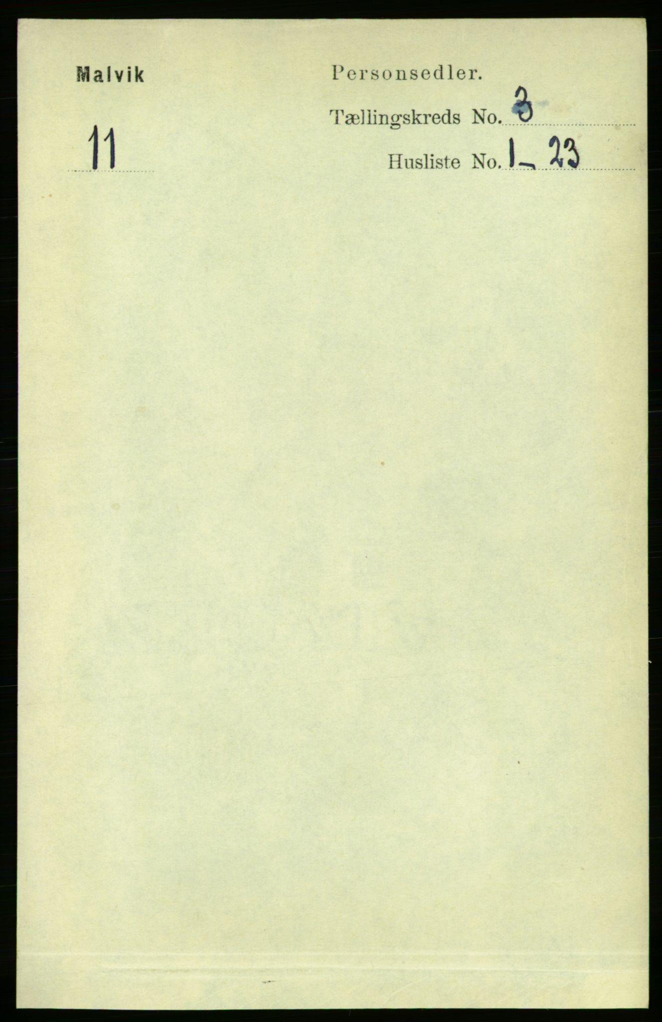 RA, Folketelling 1891 for 1663 Malvik herred, 1891, s. 1500