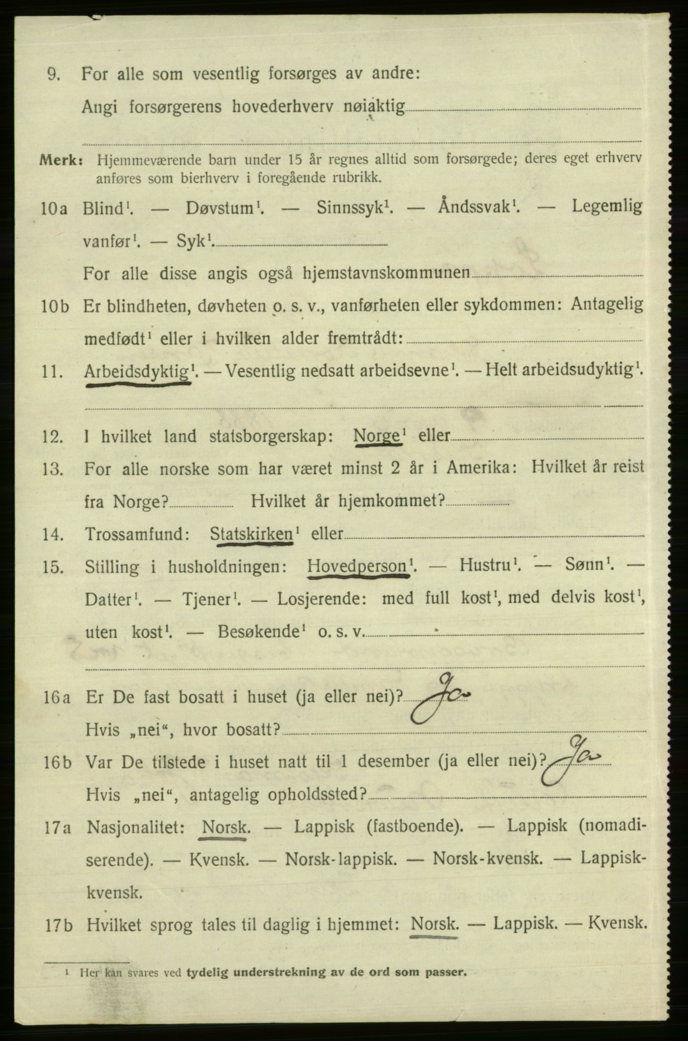 SATØ, Folketelling 1920 for 2014 Loppa herred, 1920, s. 2717