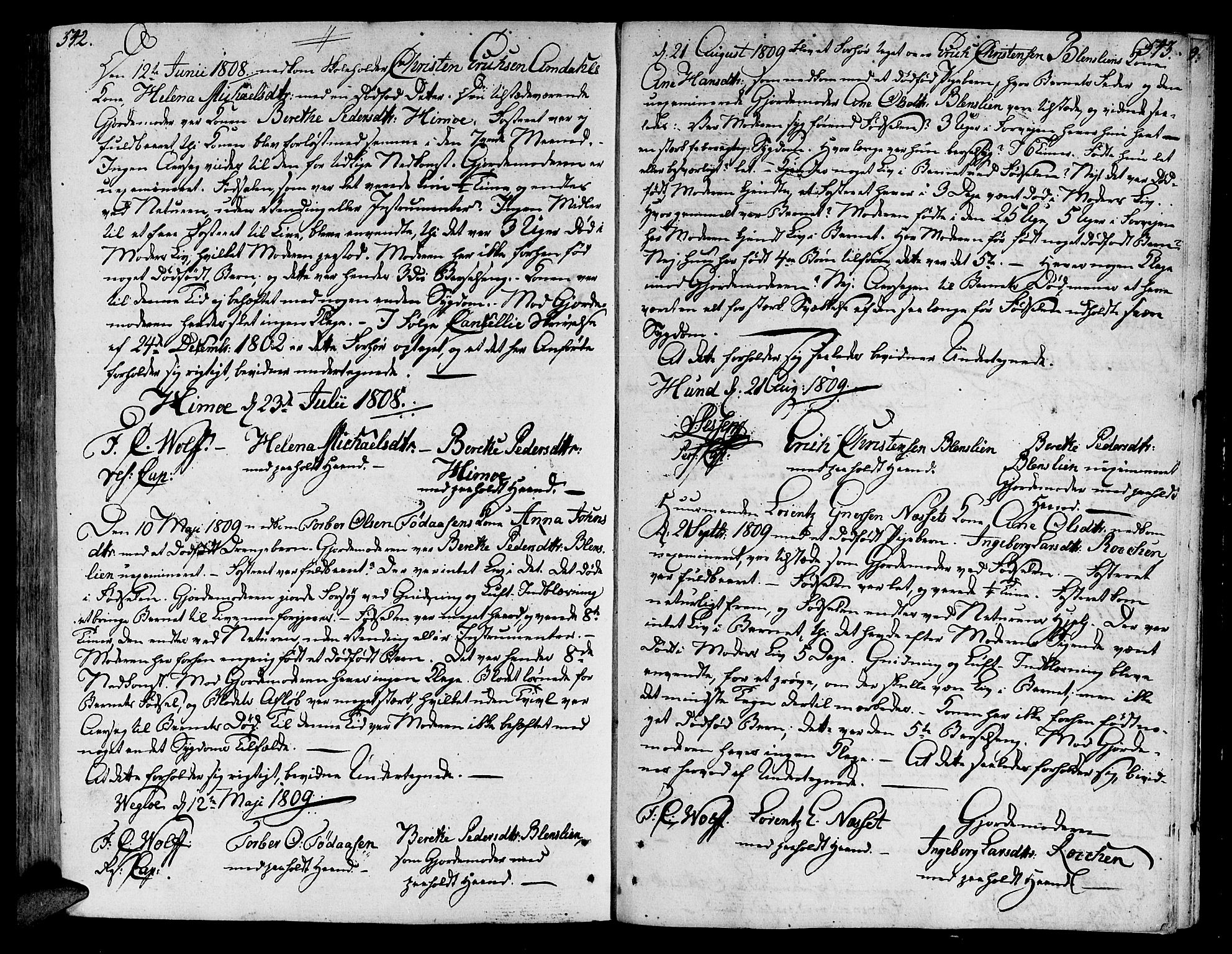 Ministerialprotokoller, klokkerbøker og fødselsregistre - Nord-Trøndelag, AV/SAT-A-1458/764/L0545: Ministerialbok nr. 764A05, 1799-1816, s. 542-543