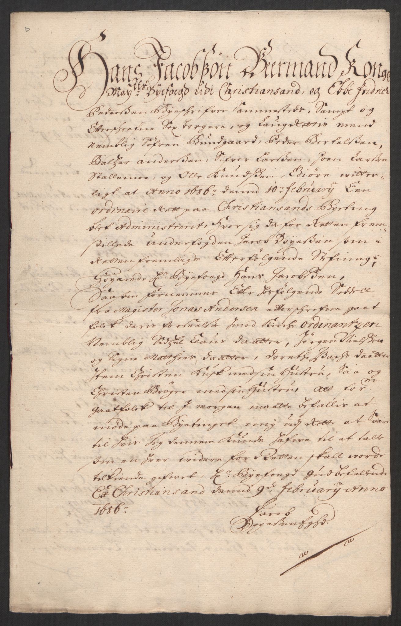 Rentekammeret inntil 1814, Reviderte regnskaper, Byregnskaper, AV/RA-EA-4066/R/Rm/L0285: [M18] Sikt og sakefall, 1681-1718, s. 59