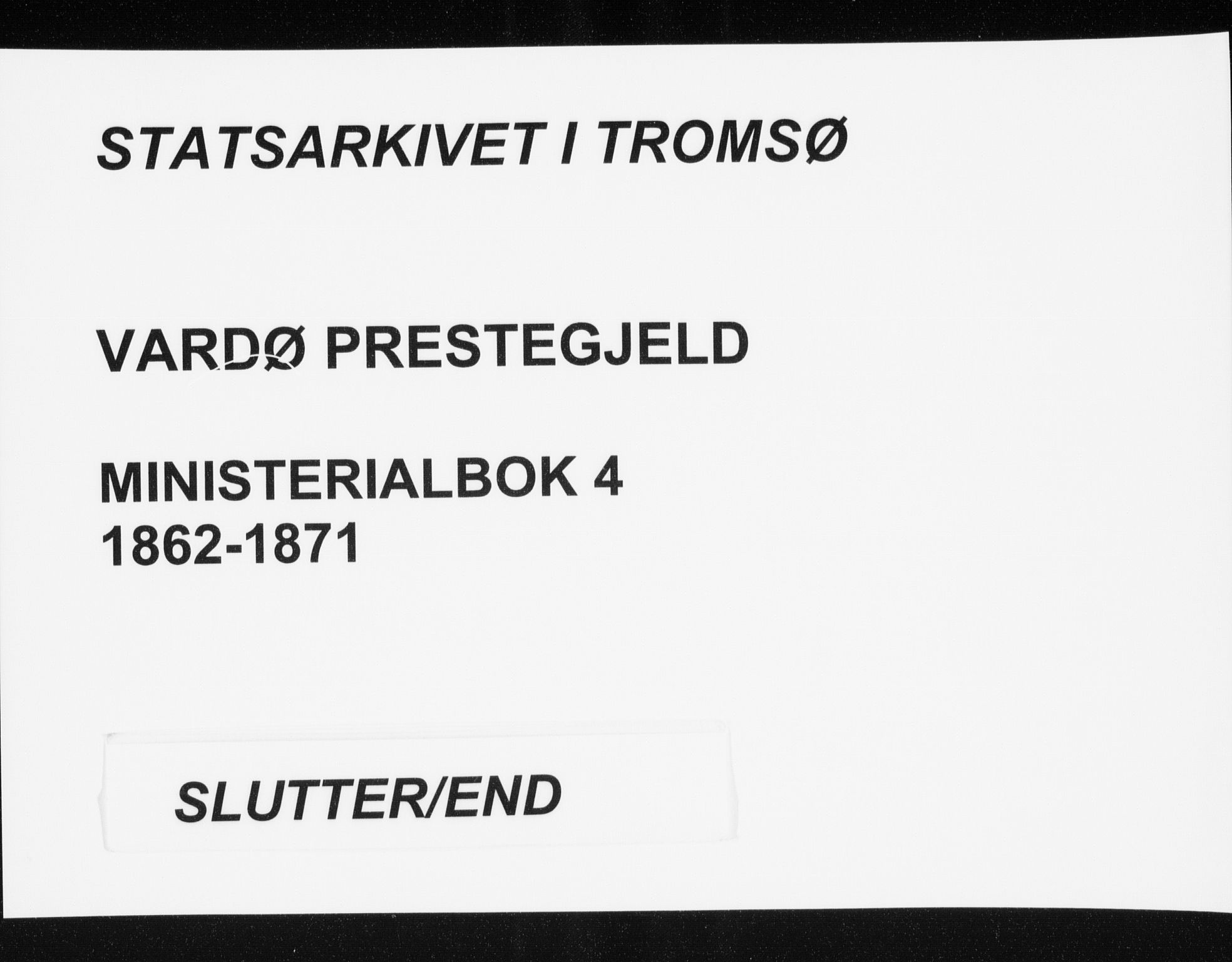 Vardø sokneprestkontor, SATØ/S-1332/H/Ha/L0004kirke: Ministerialbok nr. 4, 1862-1871