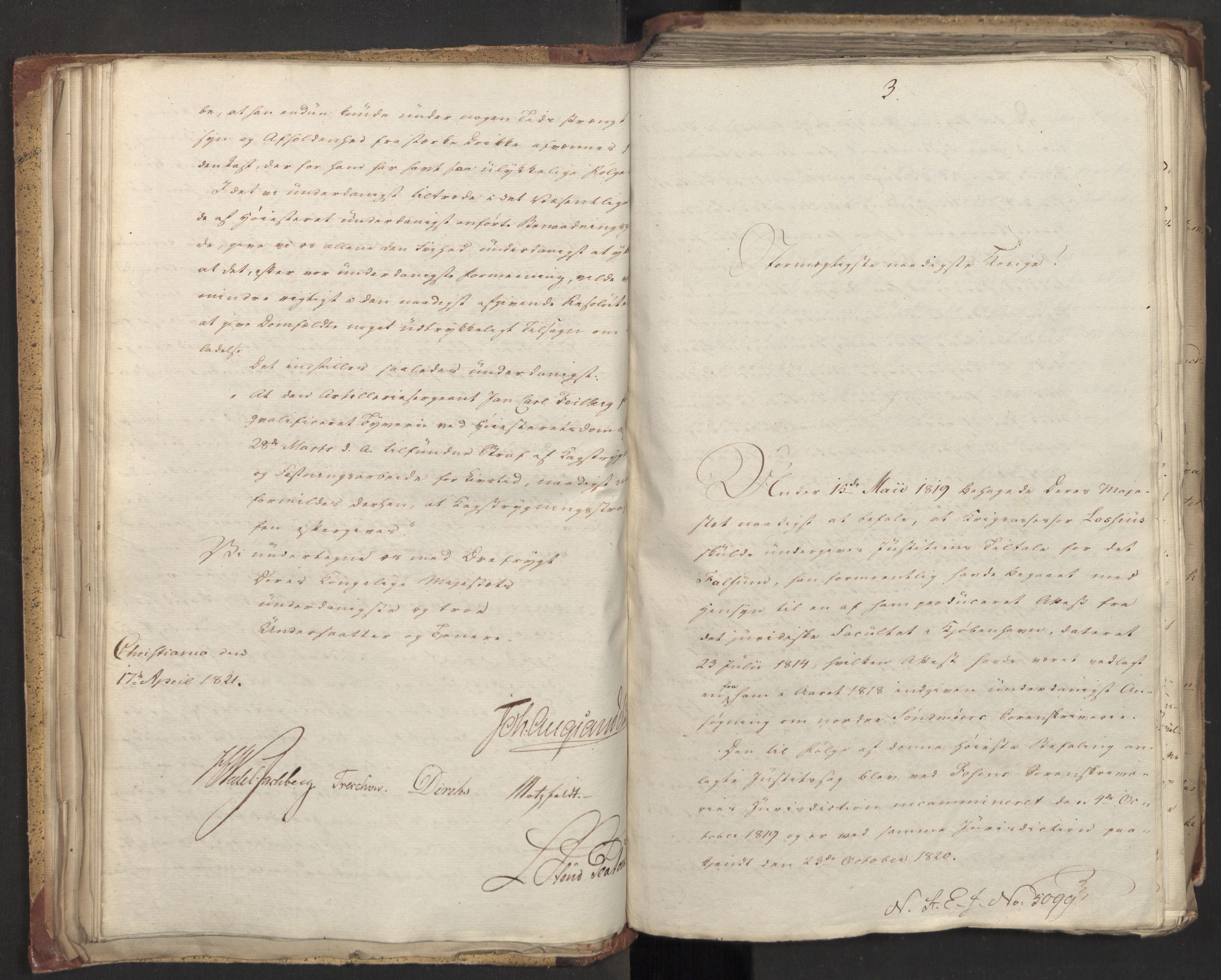 Statsrådsavdelingen i Stockholm, AV/RA-S-1003/D/Da/L0026: Regjeringsinnstillinger nr. 5069-5274, 1821, s. 67