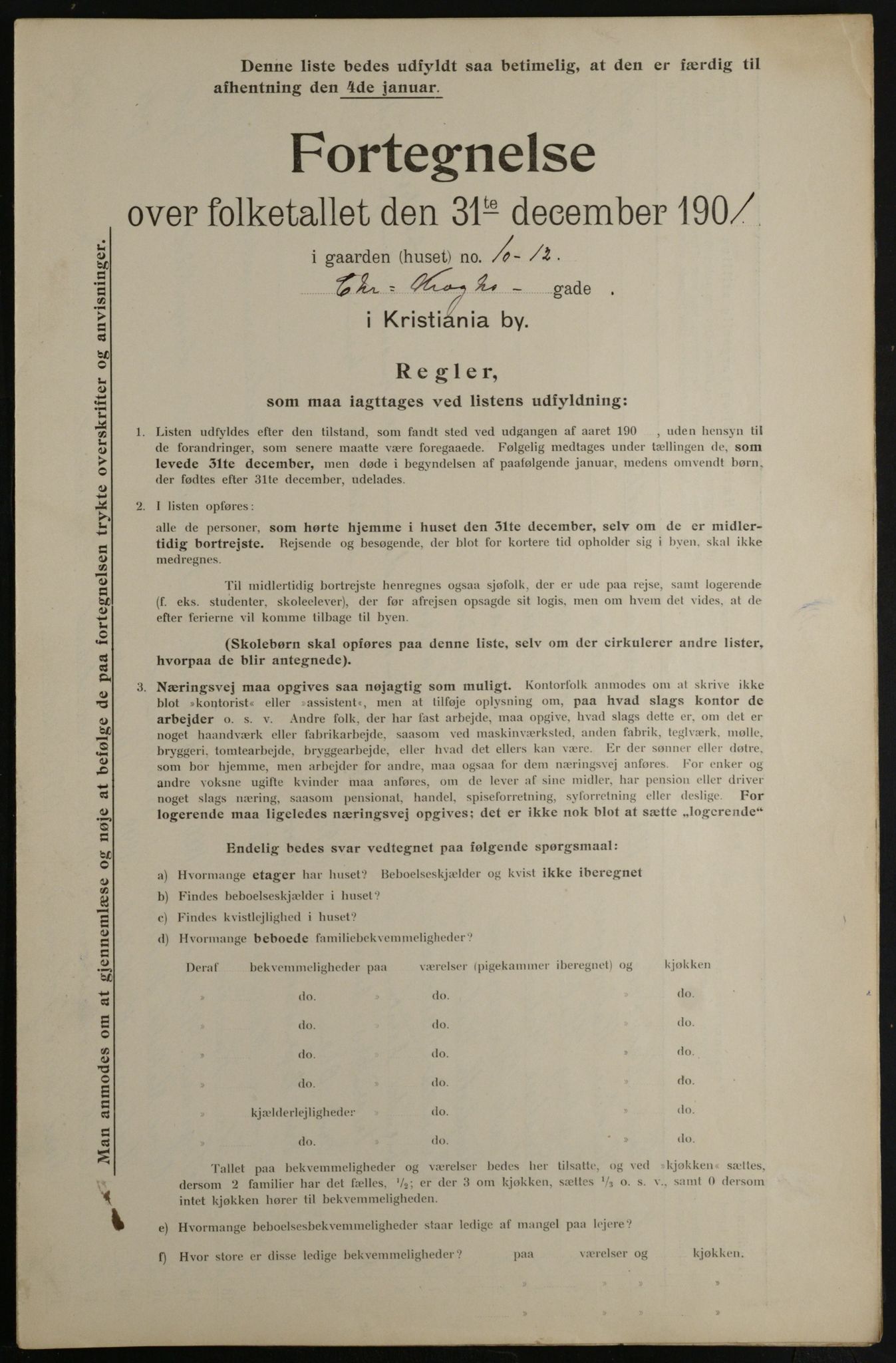 OBA, Kommunal folketelling 31.12.1901 for Kristiania kjøpstad, 1901, s. 1933