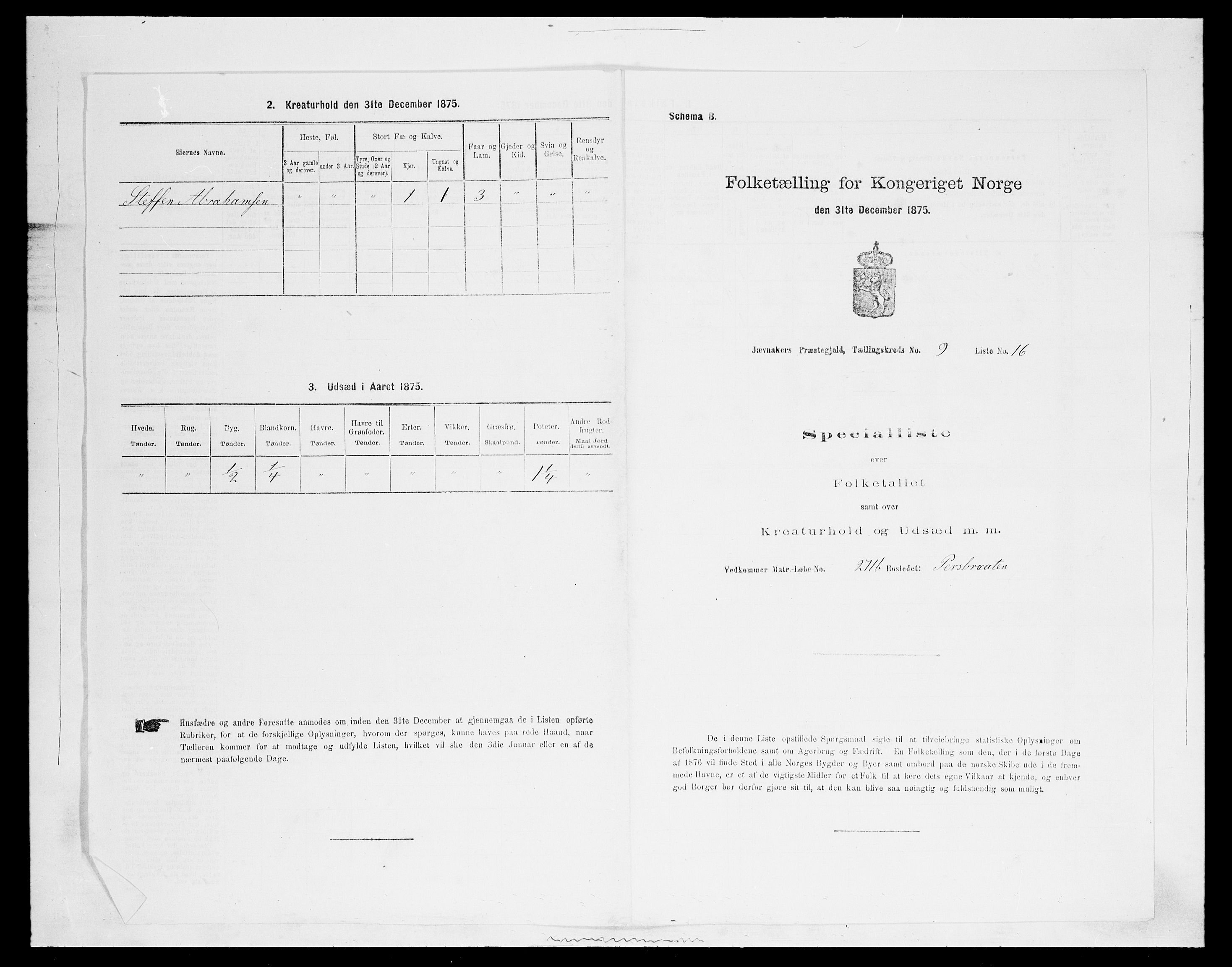 SAH, Folketelling 1875 for 0532P Jevnaker prestegjeld, 1875, s. 1534