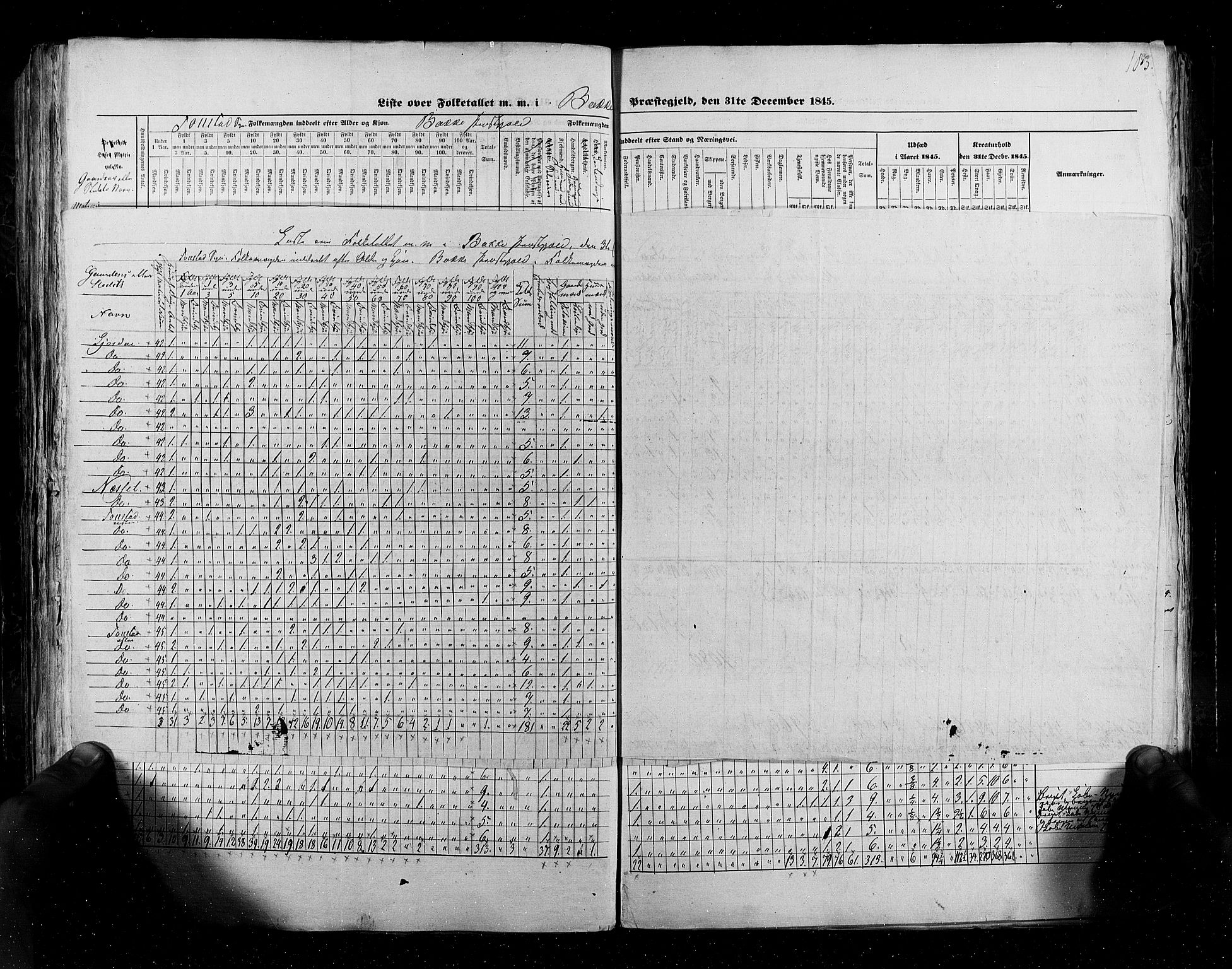 RA, Folketellingen 1845, bind 6: Lister og Mandal amt og Stavanger amt, 1845, s. 183