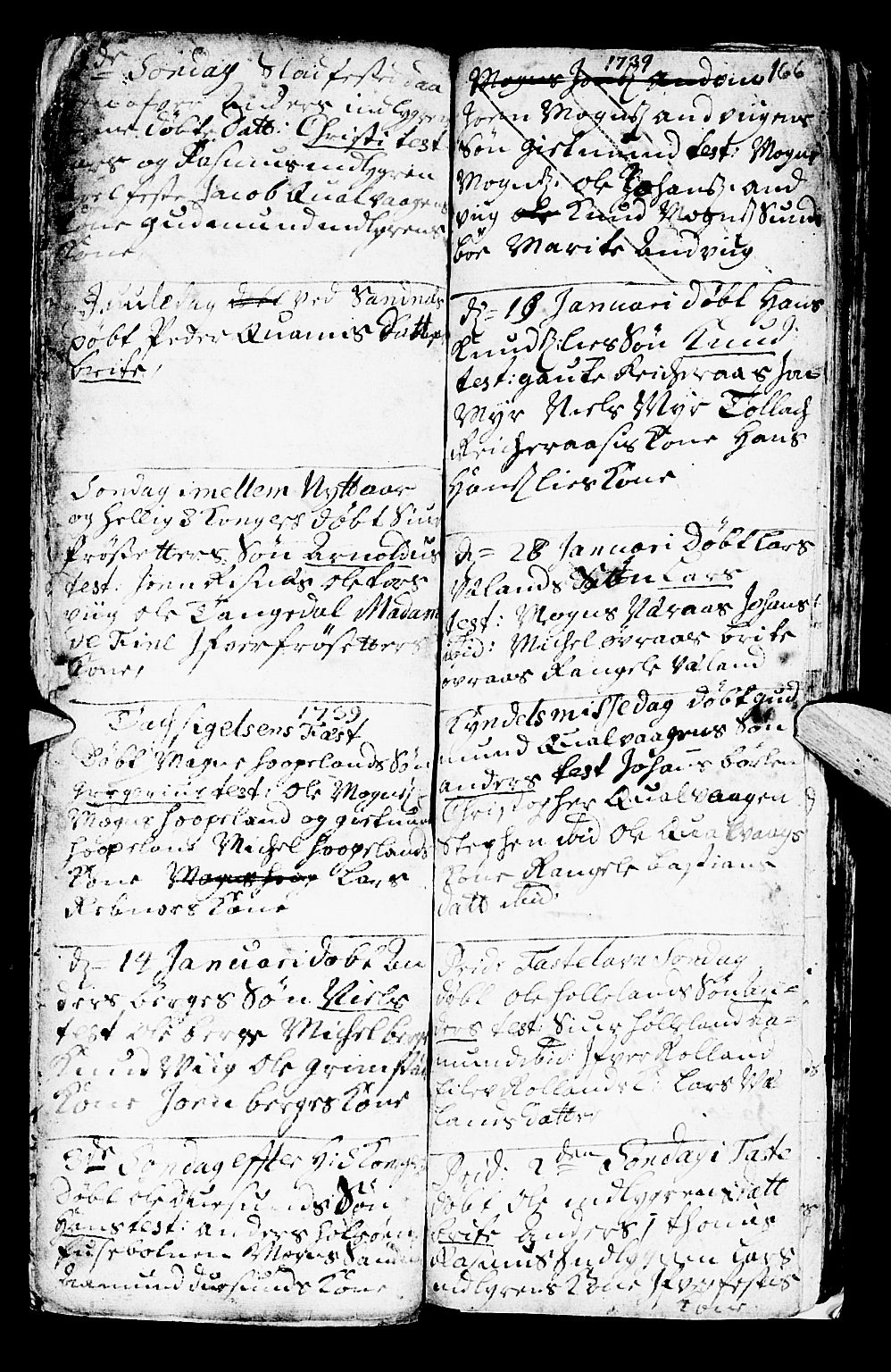 Lindås Sokneprestembete, AV/SAB-A-76701/H/Haa/Haaa/L0001: Ministerialbok nr. A 1, 1699-1746, s. 166