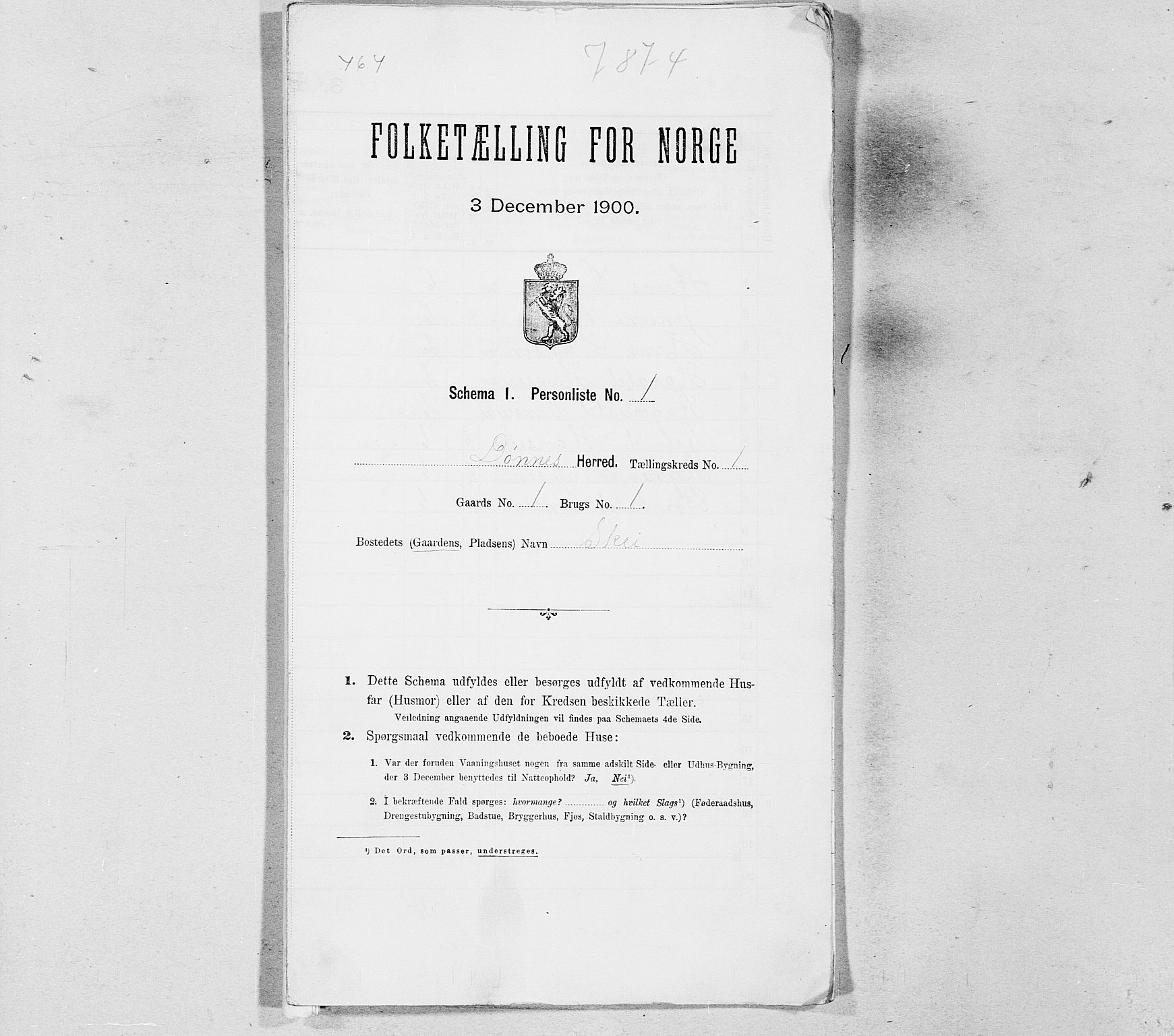 SAT, Folketelling 1900 for 1827 Dønnes herred, 1900, s. 12