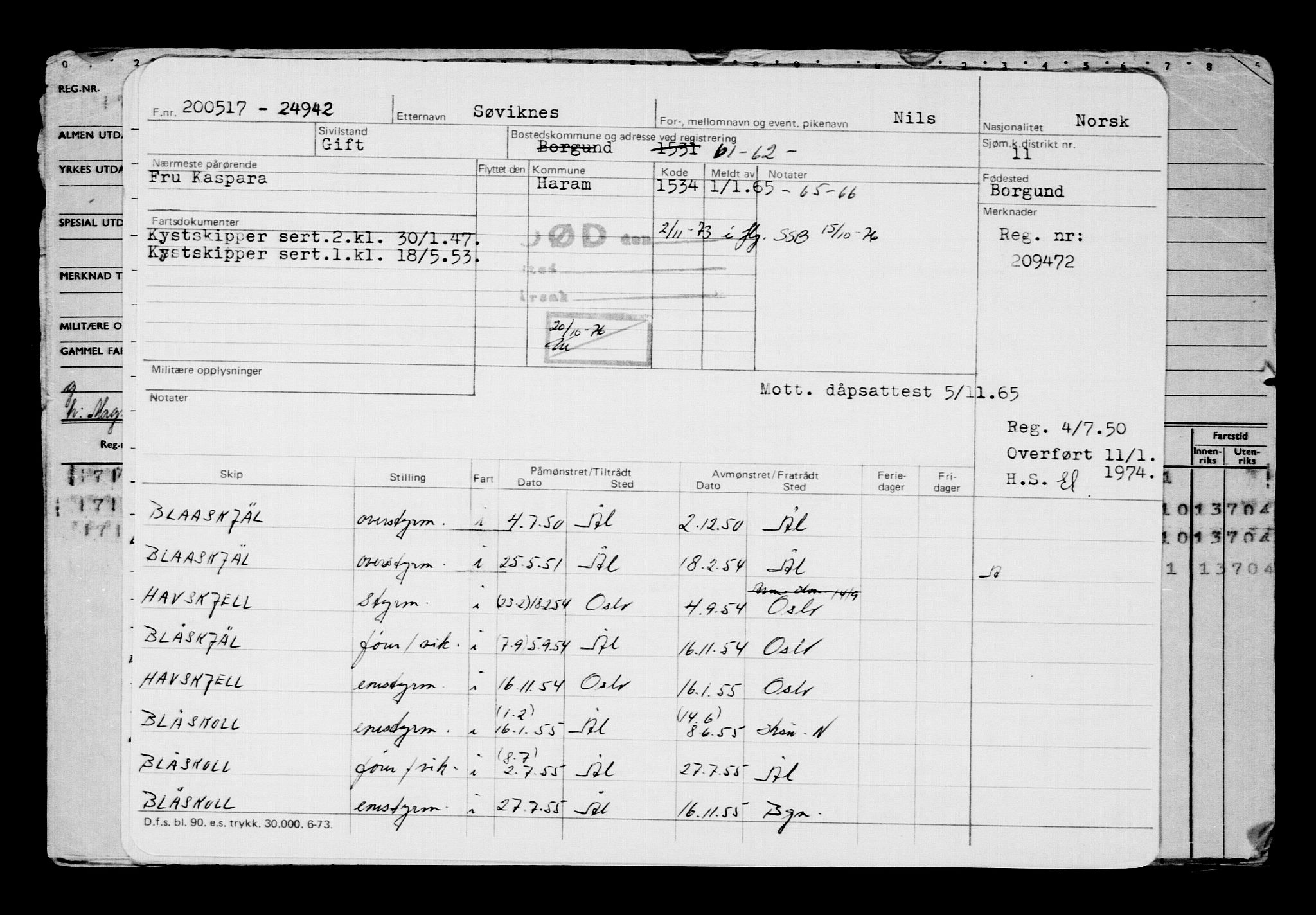 Direktoratet for sjømenn, AV/RA-S-3545/G/Gb/L0148: Hovedkort, 1917, s. 644