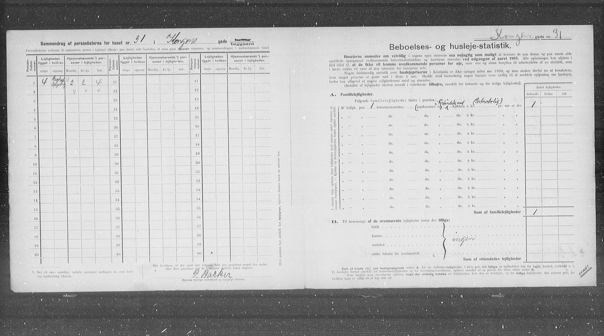 OBA, Kommunal folketelling 31.12.1905 for Kristiania kjøpstad, 1905, s. 27752