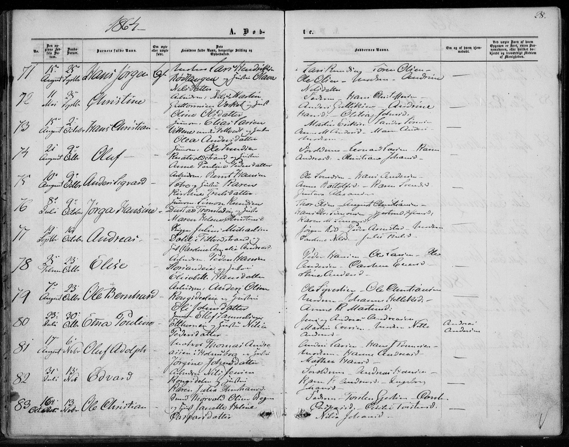 Hurum kirkebøker, AV/SAKO-A-229/F/Fa/L0012: Ministerialbok nr. 12, 1861-1875, s. 28
