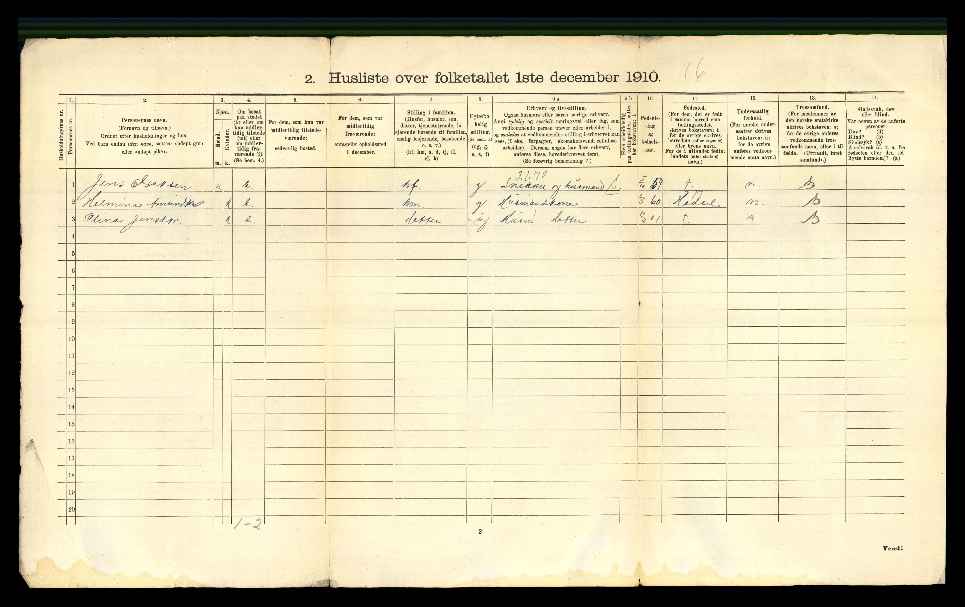 RA, Folketelling 1910 for 1870 Sortland herred, 1910, s. 44