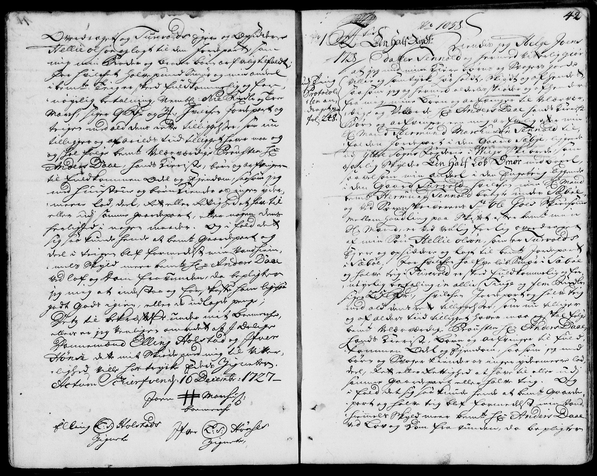 Ytre Sogn tingrett, SAB/A-2601/1/G/Gba/L0001a: Pantebok nr. II.B.1a, 1726-1740, s. 42