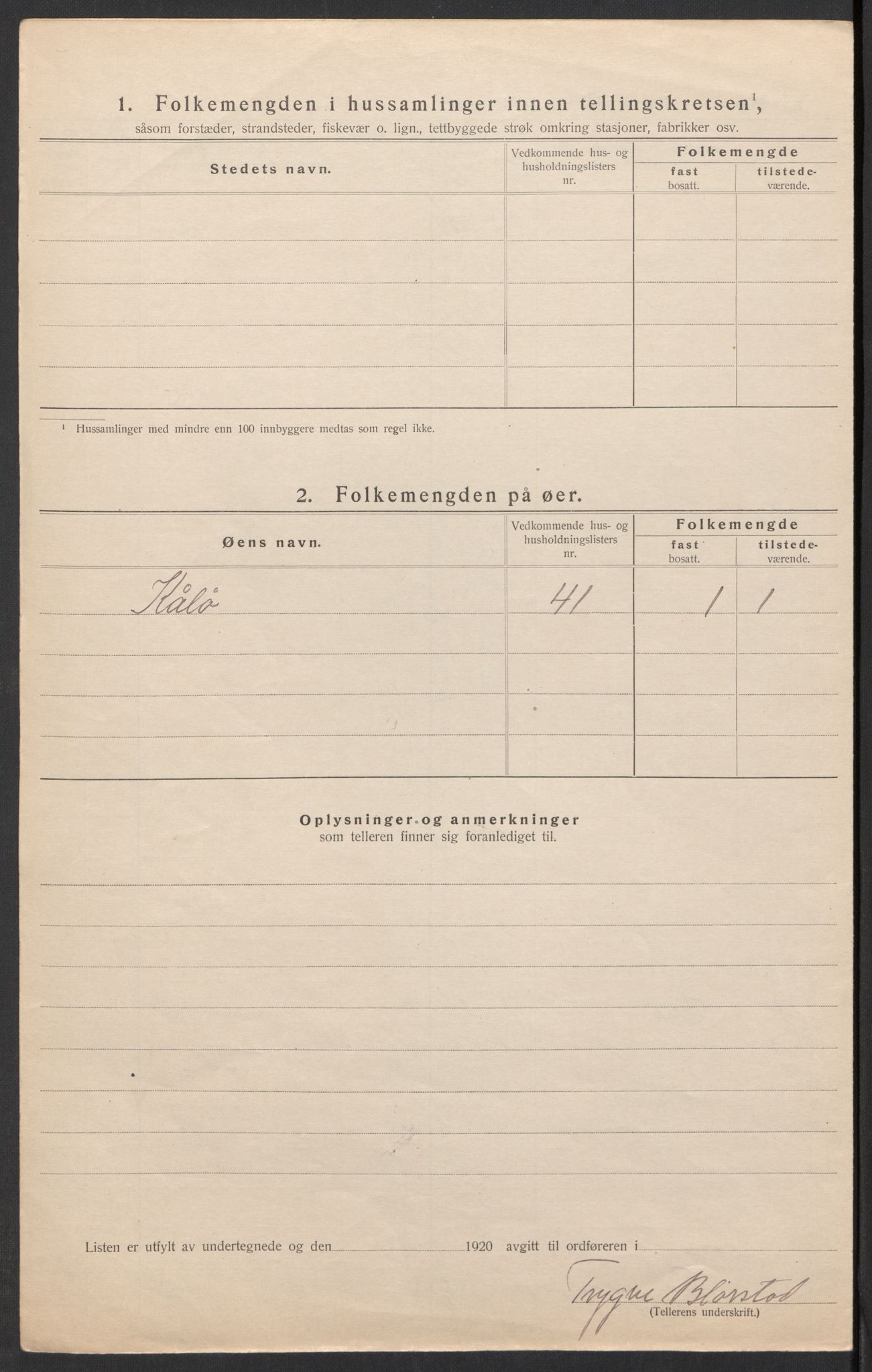 SAK, Folketelling 1920 for 1019 Halse og Harkmark herred, 1920, s. 12