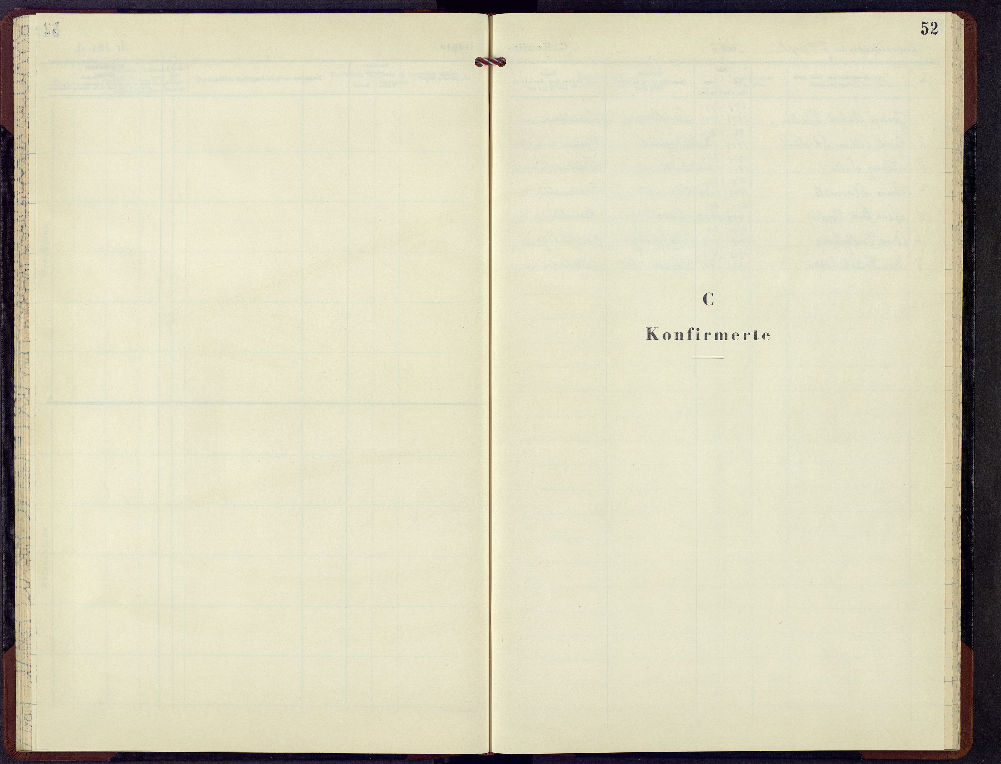 Sør-Aurdal prestekontor, SAH/PREST-128/H/Ha/Hab/L0016: Klokkerbok nr. 16, 1956-1968, s. 52