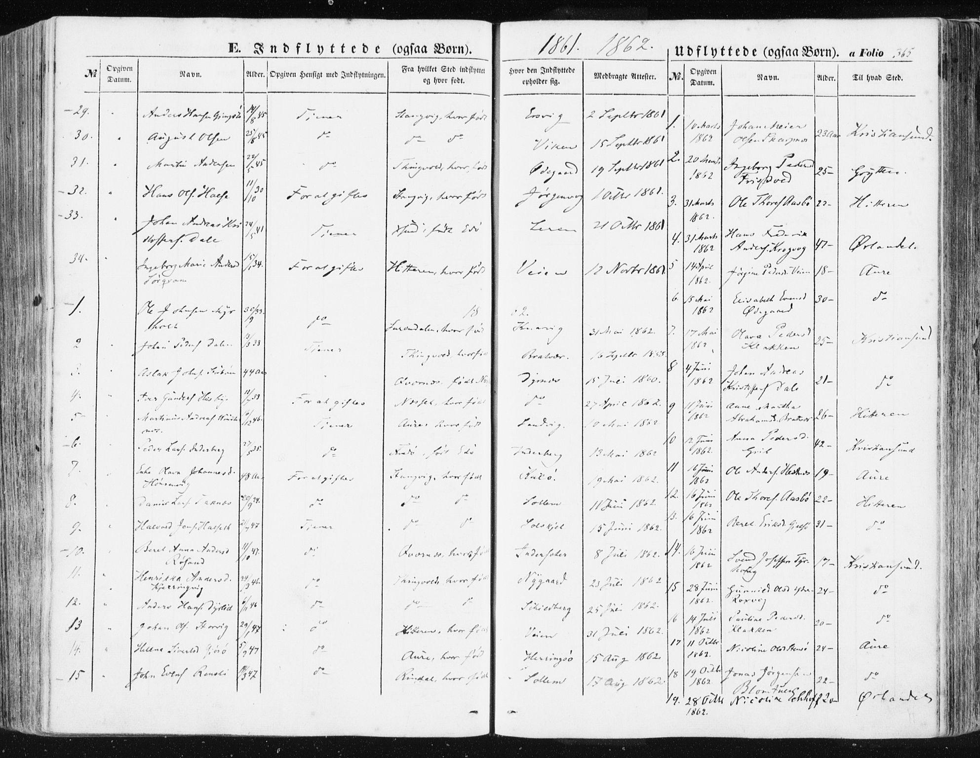 Ministerialprotokoller, klokkerbøker og fødselsregistre - Møre og Romsdal, SAT/A-1454/581/L0937: Ministerialbok nr. 581A05, 1853-1872, s. 365