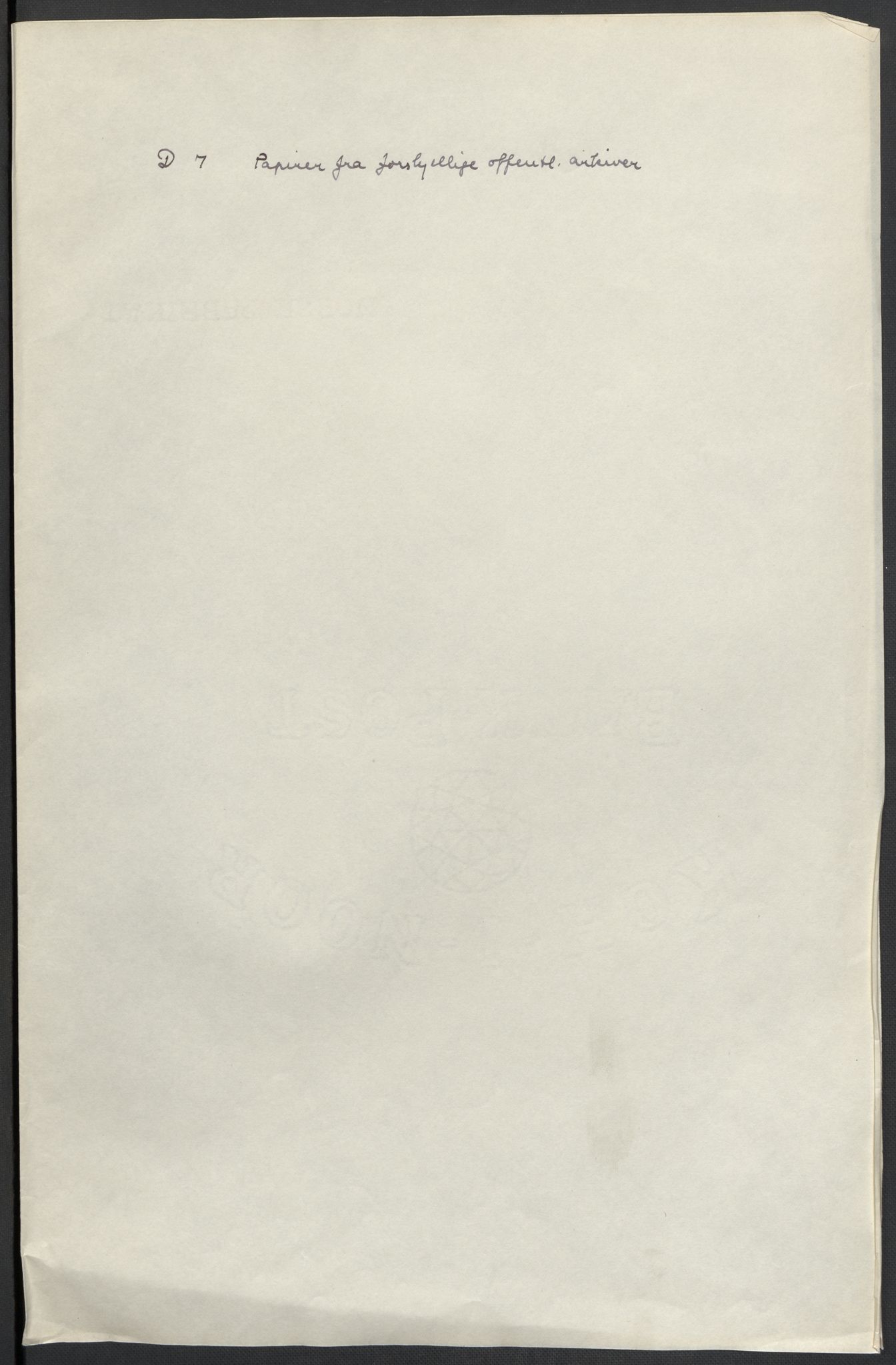 Botten-Hansen, Paul, AV/RA-PA-0017/F/L0002/0005: Forskjellige papirer: / Papirer fra enkelte offentlige arkiver samt diverse, 1824-1869, s. 3