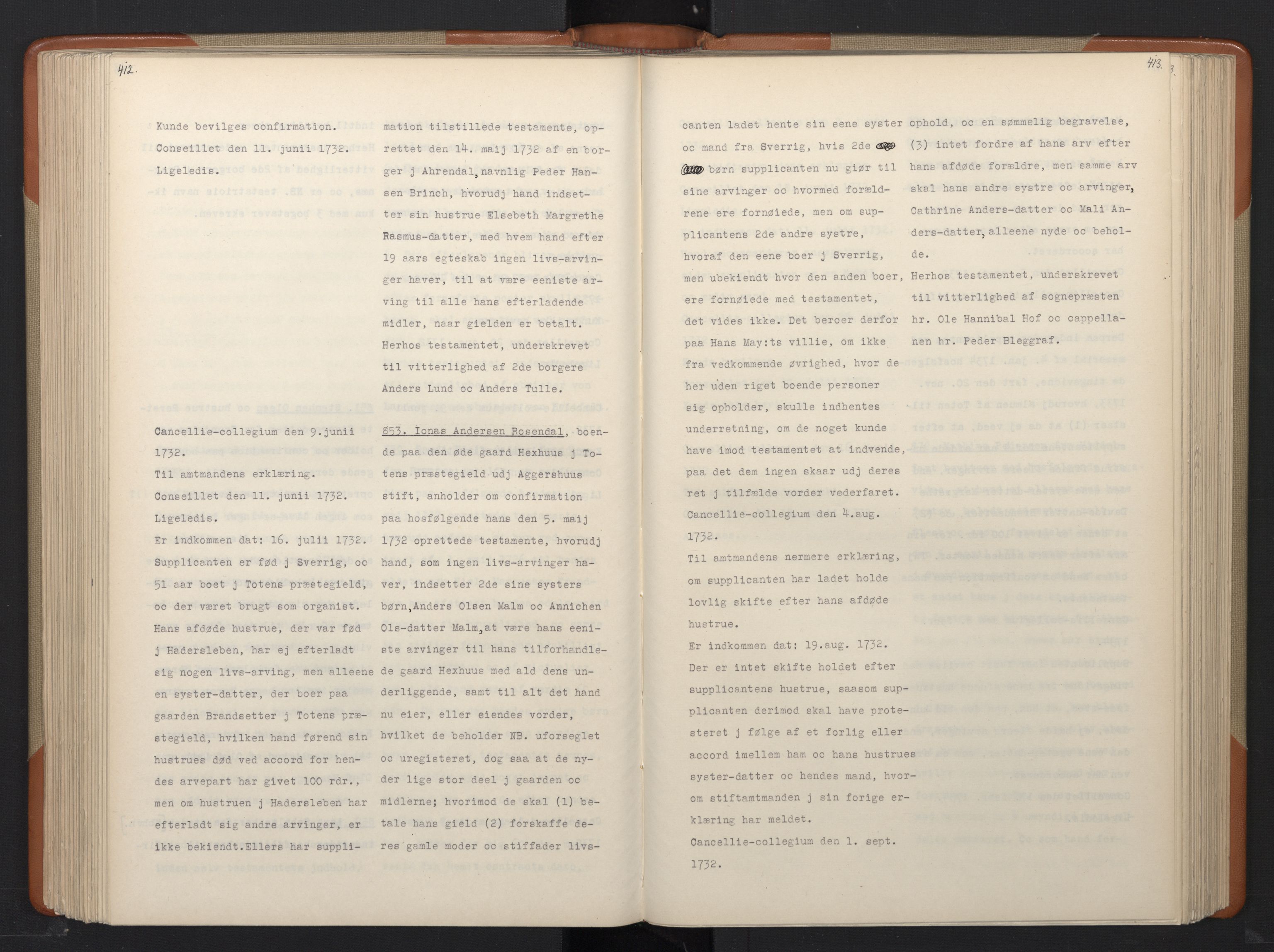 Avskriftsamlingen, RA/EA-4022/F/Fa/L0095: Supplikker, 1732, s. 211