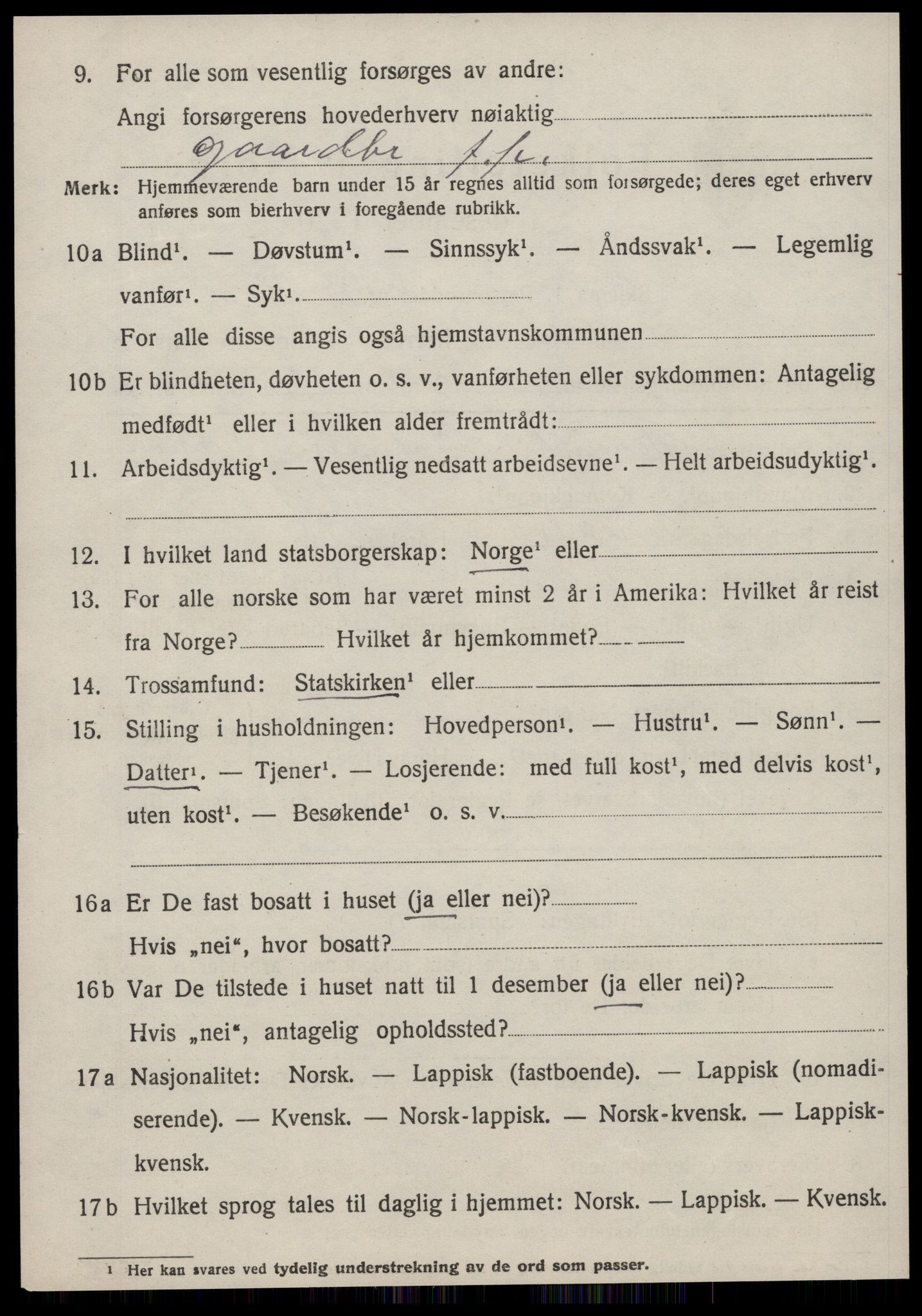 SAT, Folketelling 1920 for 1616 Fillan herred, 1920, s. 2337