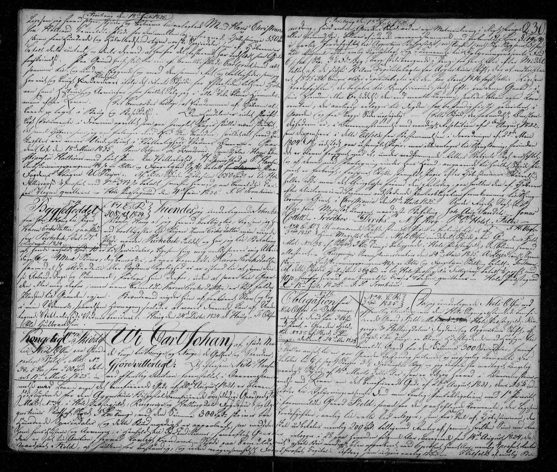 Ringerike sorenskriveri, SAKO/A-105/G/Ga/Gaa/L0019: Pantebok nr. 19, 1821-1825, s. 230