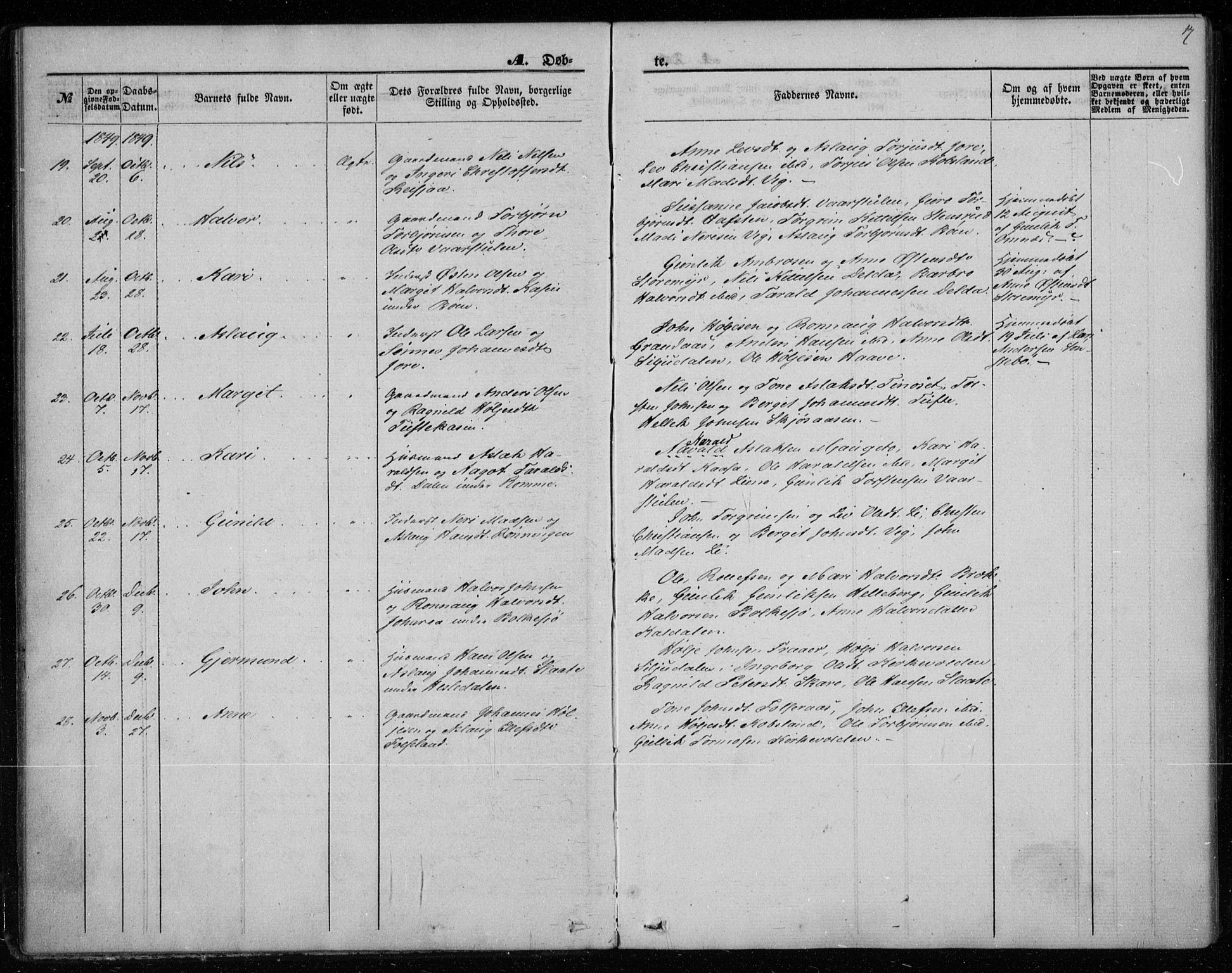 Gransherad kirkebøker, AV/SAKO-A-267/F/Fa/L0002: Ministerialbok nr. I 2, 1844-1859, s. 17
