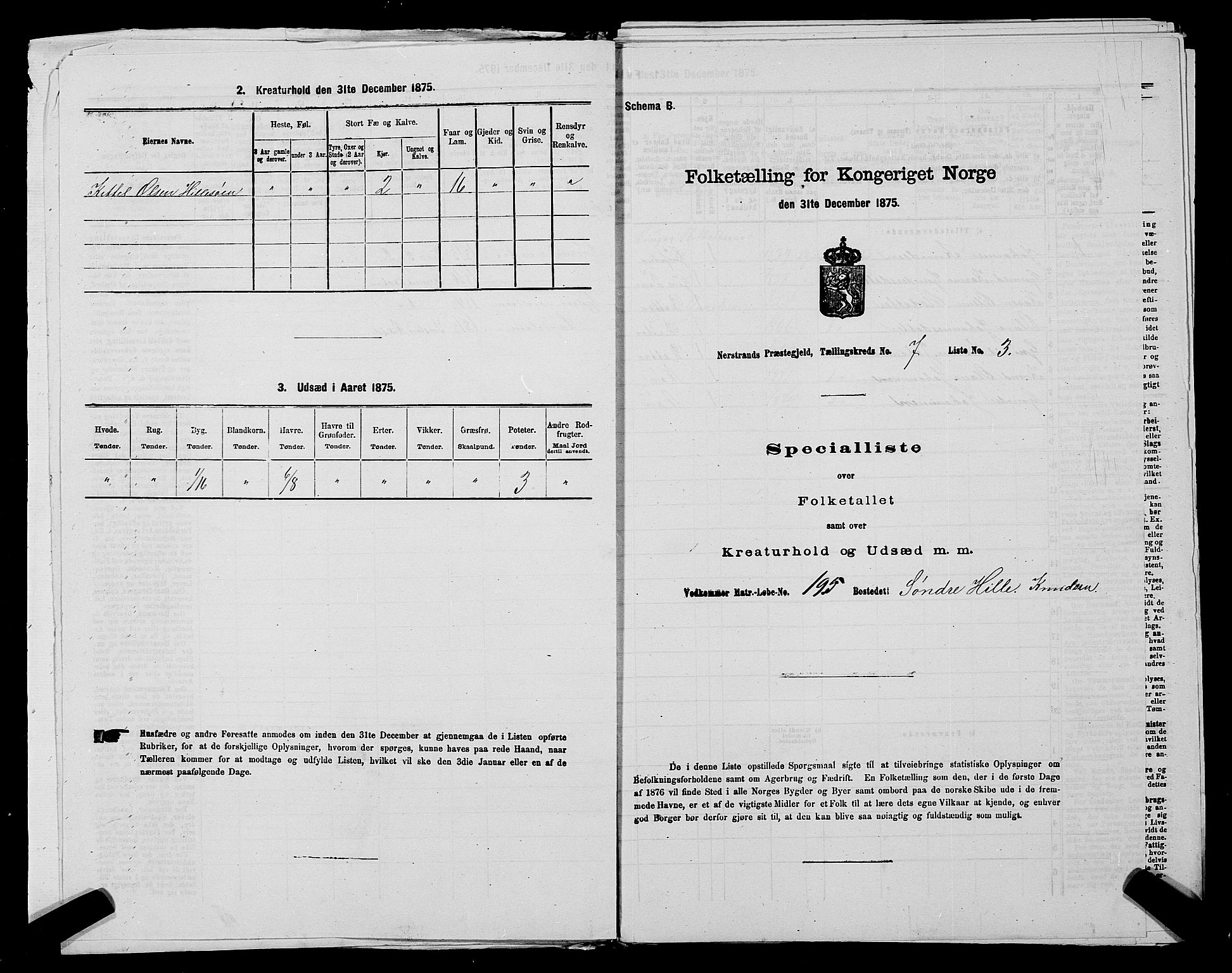 SAST, Folketelling 1875 for 1139P Nedstrand prestegjeld, 1875, s. 783