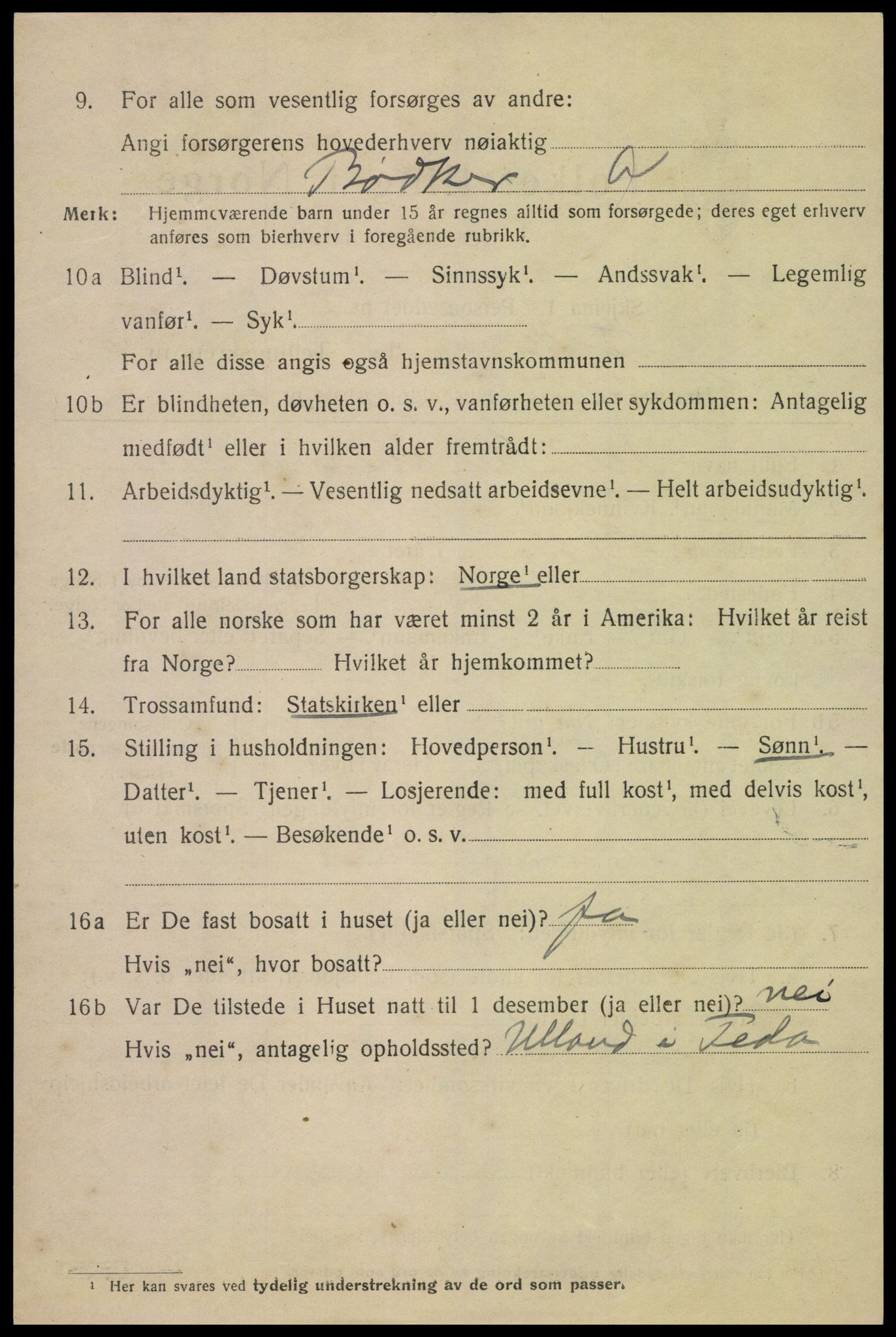 SAK, Folketelling 1920 for 1004 Flekkefjord kjøpstad, 1920, s. 6381