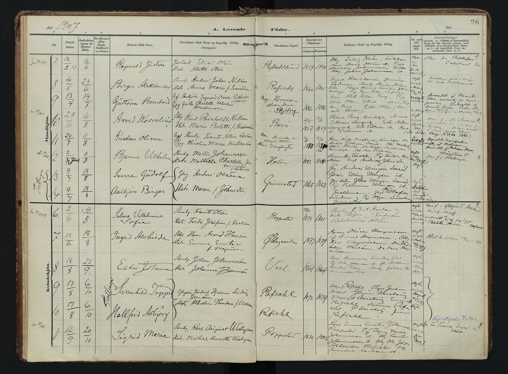 Borge prestekontor Kirkebøker, AV/SAO-A-10903/F/Fb/L0004: Ministerialbok nr. II 4, 1902-1914, s. 26