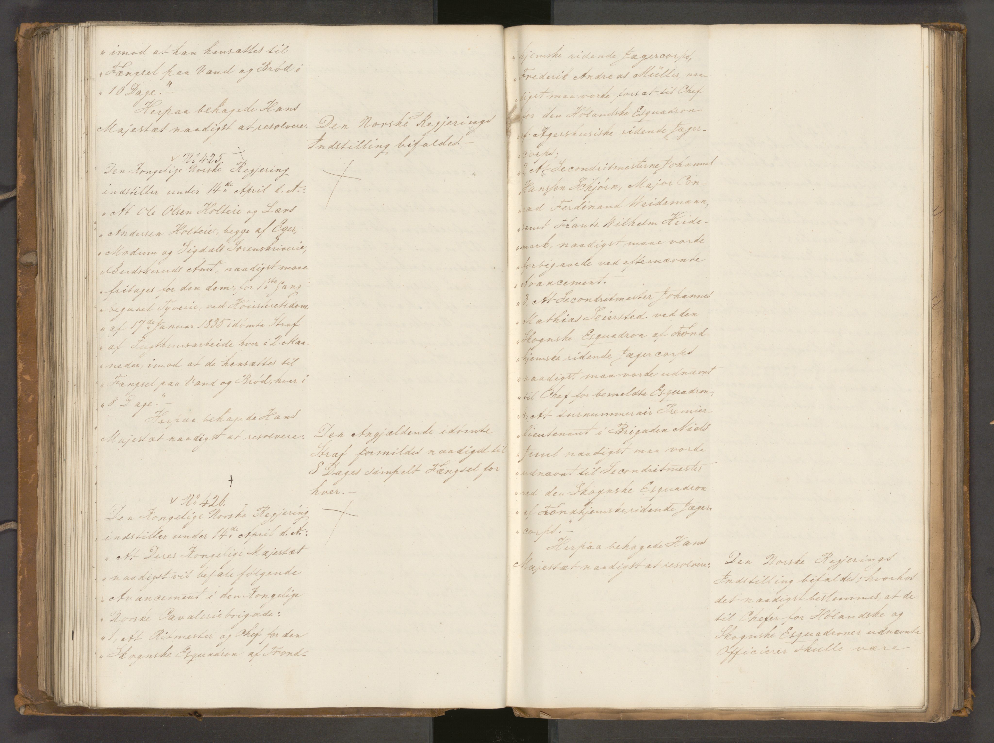 Statsrådssekretariatet, AV/RA-S-1001/A/Ab/L0040: Kgl. res. nr. 1-568, 1. halvår, 1835