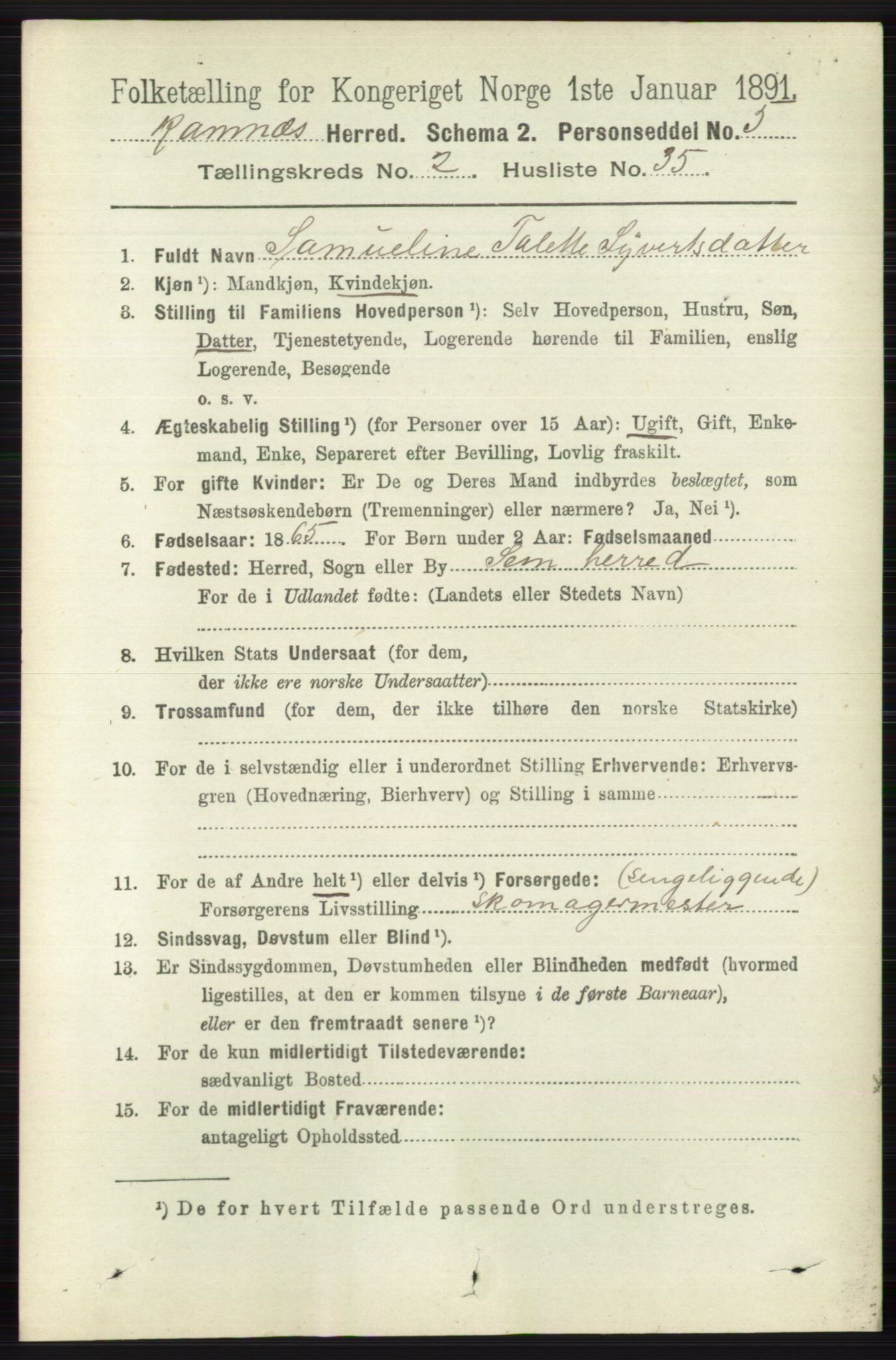 RA, Folketelling 1891 for 0718 Ramnes herred, 1891, s. 782