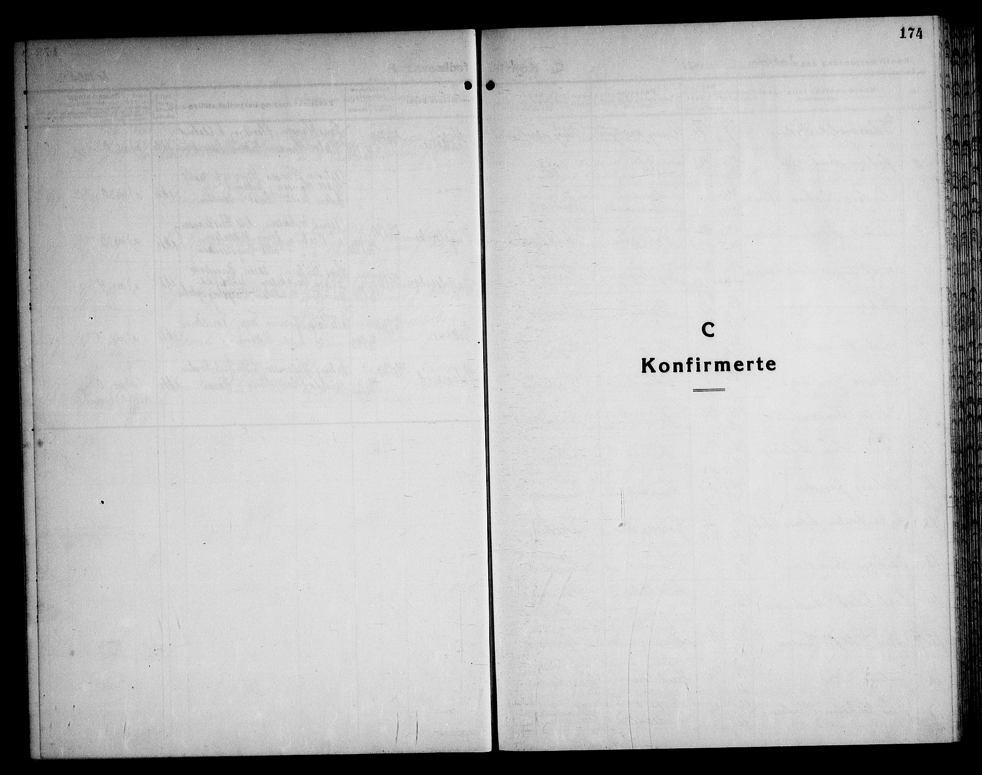 Onsøy prestekontor Kirkebøker, AV/SAO-A-10914/G/Ga/L0005: Klokkerbok nr. I 5, 1927-1948, s. 174