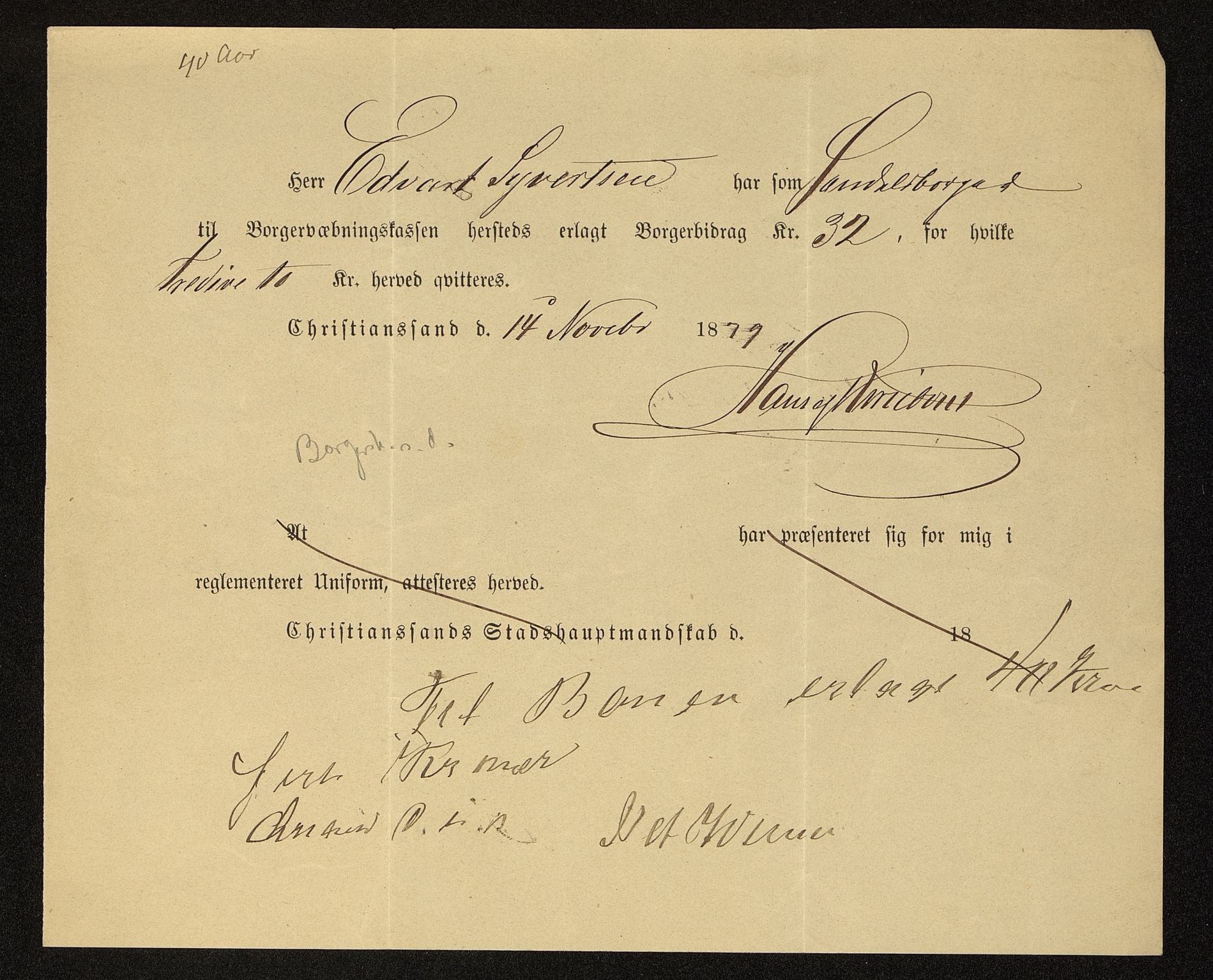 Kristiansand By - Magistraten, IKAV/1001KG122/G/Gc/L0009: Borgerbrev, 1877-1901