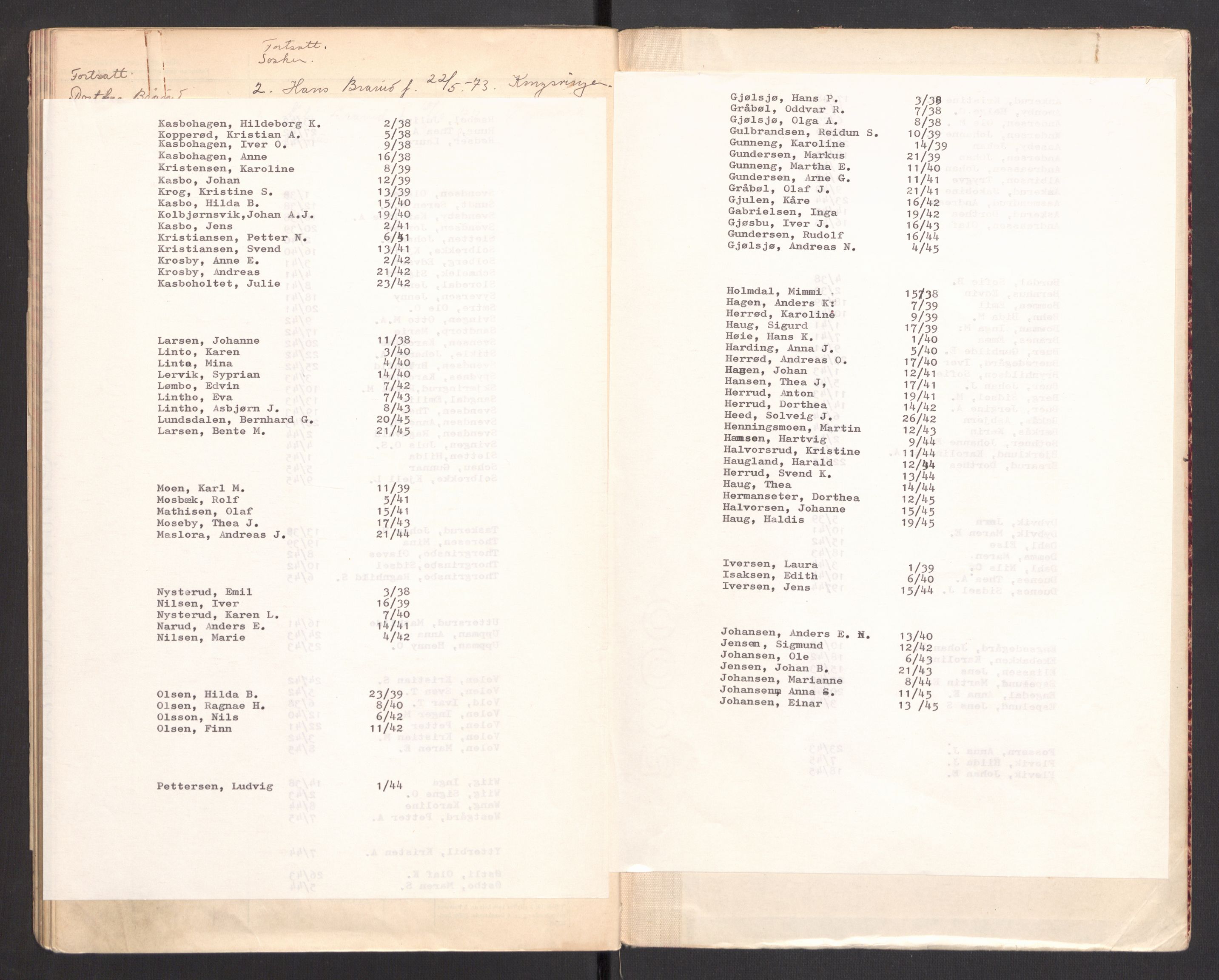 Øymark lensmannskontor, AV/SAO-A-10636/H/Ha/L0004: Dødsfallsprotokoll, 1938-1946