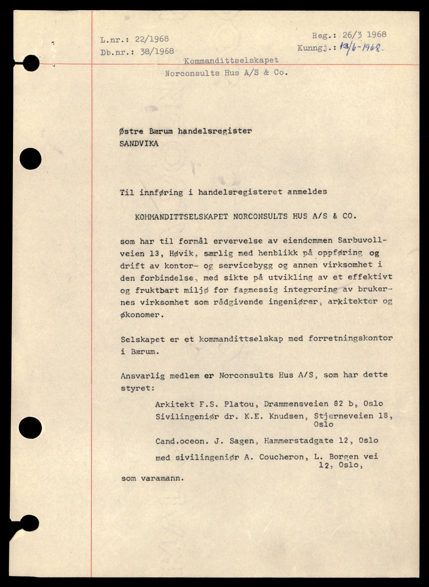 Asker og Bærum tingrett, SAT/A-10379/K/Kb/Kba/L0053: Enkeltmannsforetak, aksjeselskap og andelslag, No - P, 1970-1985, s. 1