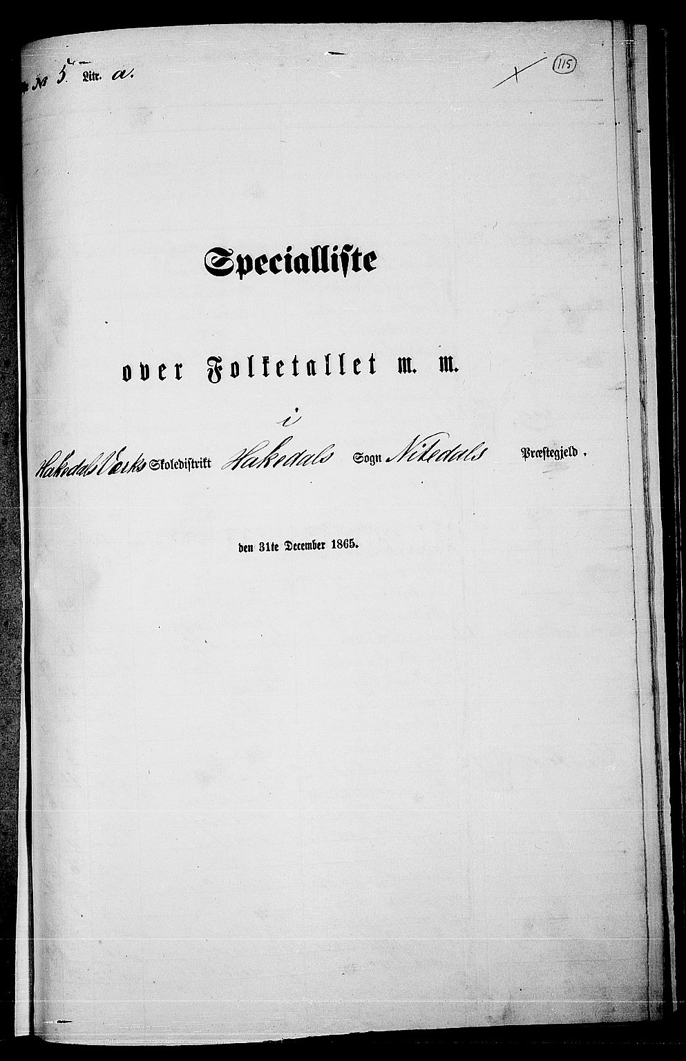 RA, Folketelling 1865 for 0233P Nittedal prestegjeld, 1865, s. 96