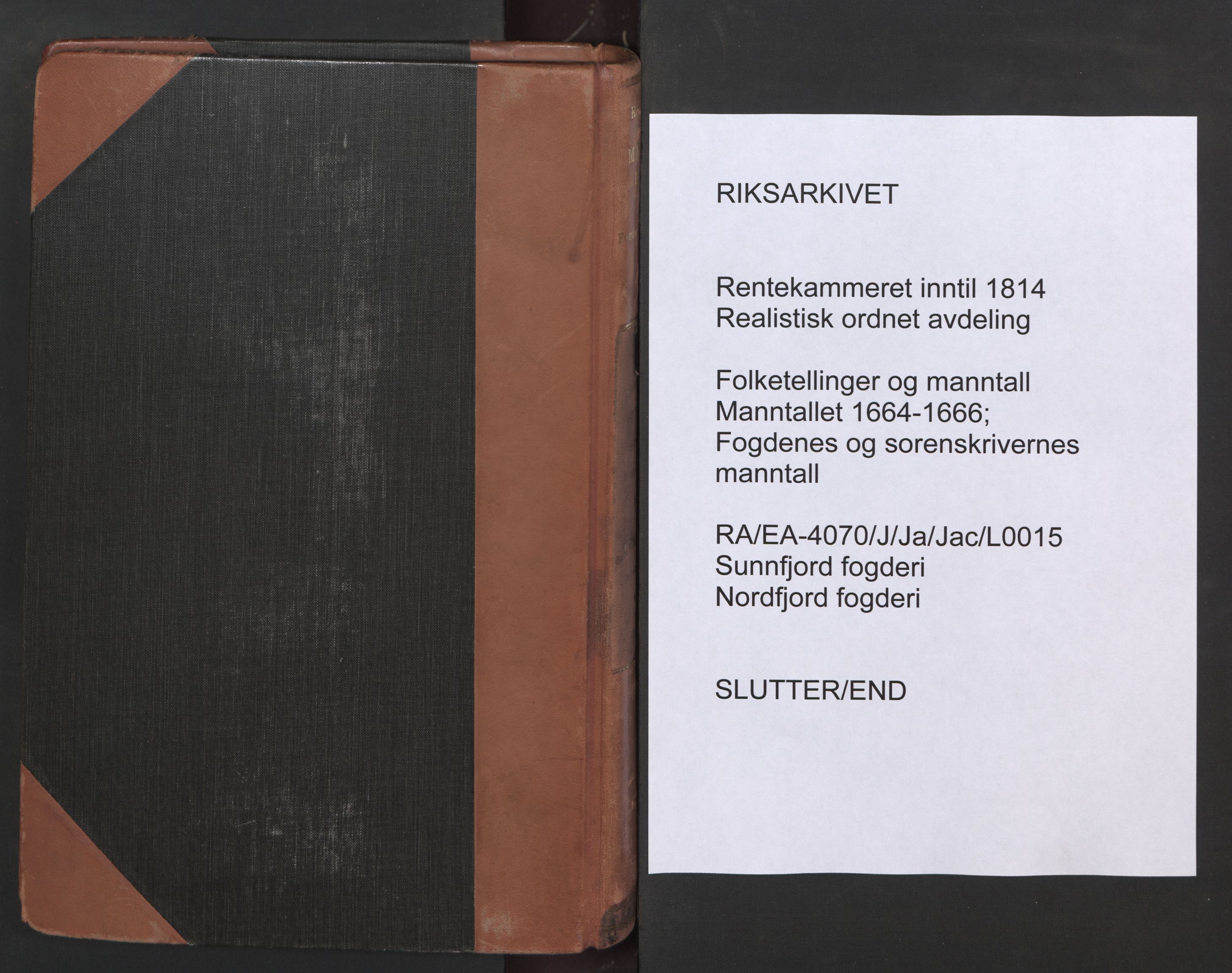 RA, Fogdenes og sorenskrivernes manntall 1664-1666, nr. 15: Nordfjord fogderi og Sunnfjord fogderi, 1664