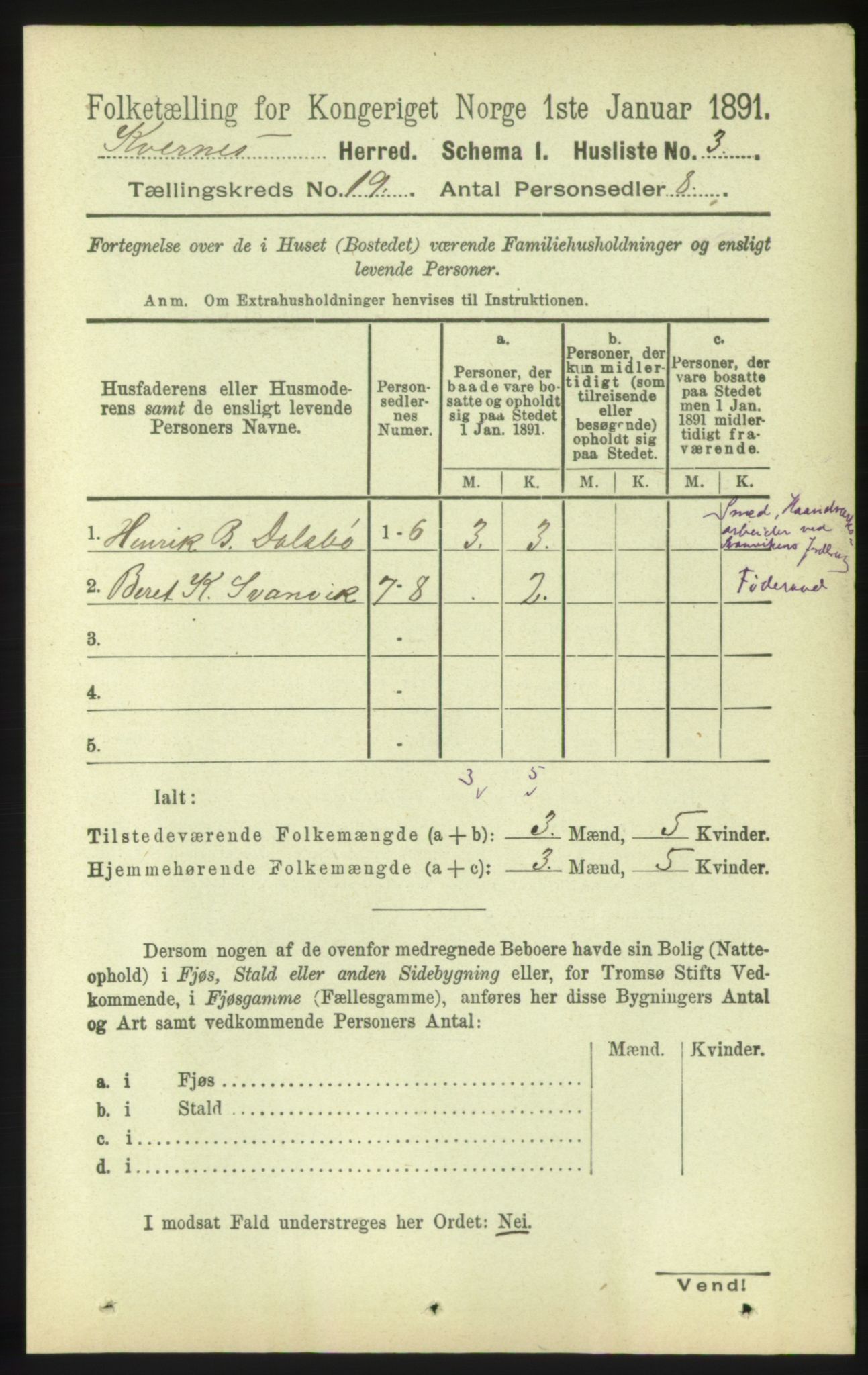 RA, Folketelling 1891 for 1553 Kvernes herred, 1891, s. 8380