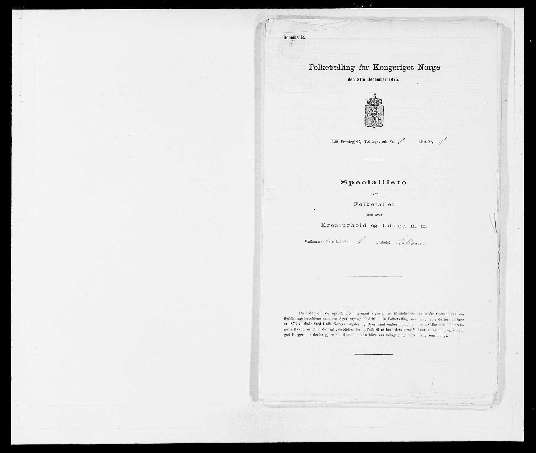 SAB, Folketelling 1875 for 1250P Haus prestegjeld, 1875, s. 28