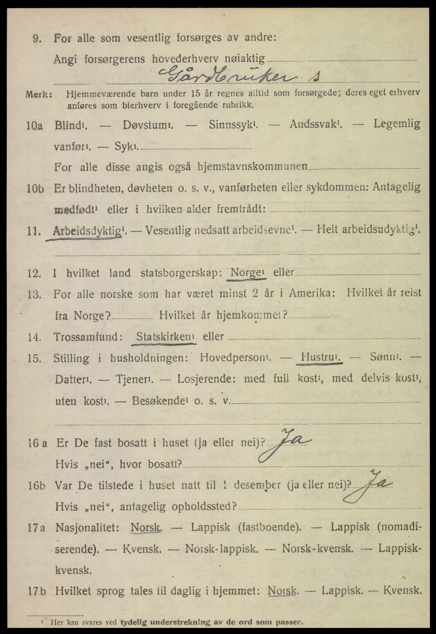 SAT, Folketelling 1920 for 1736 Snåsa herred, 1920, s. 1061