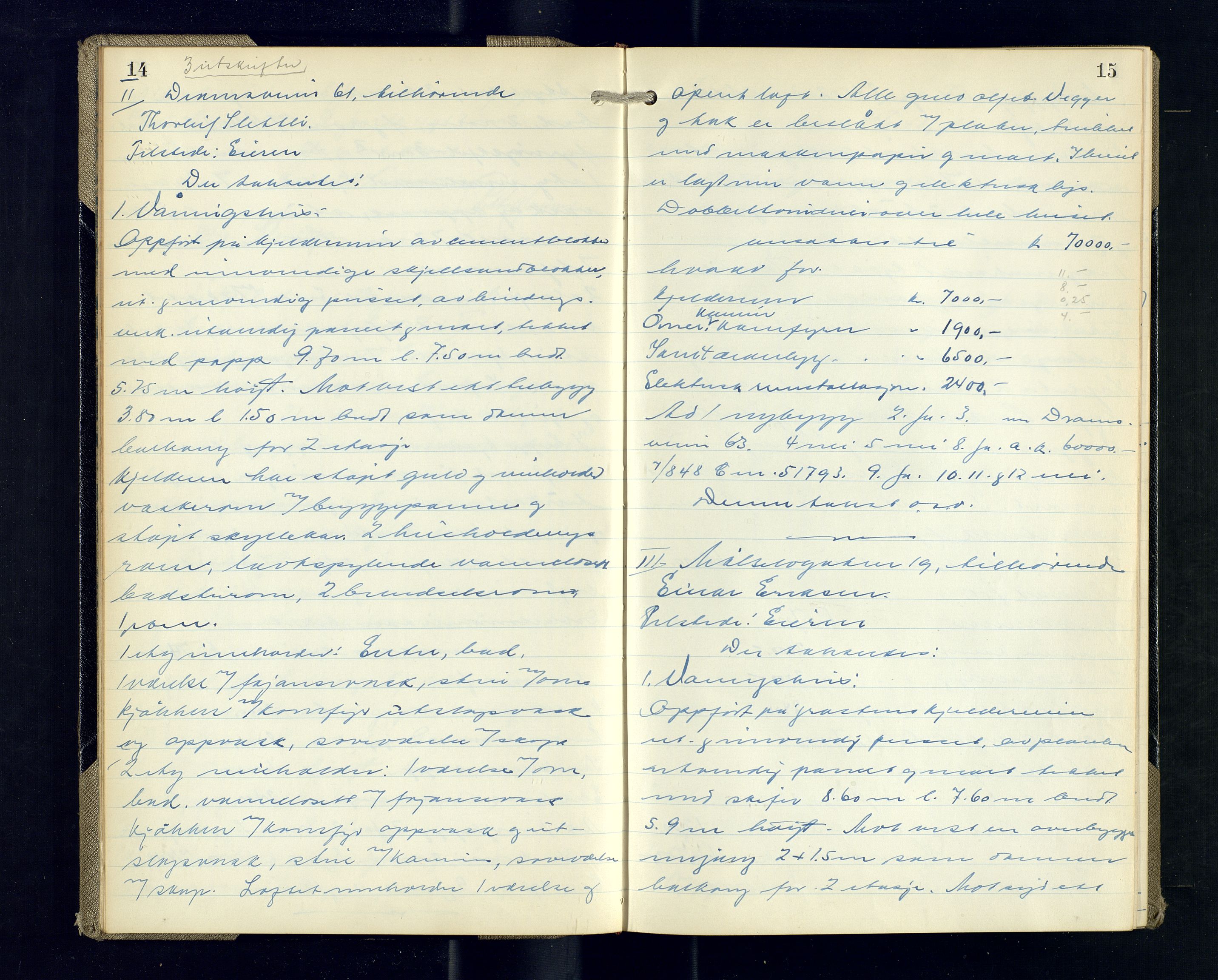 Tromsø byfogd/byrett, AV/SATØ-SATØ-0063/1/Oc/Ocb/Ocba/L0015: Branntakstprotokoll, 1948-1950, s. 14-15