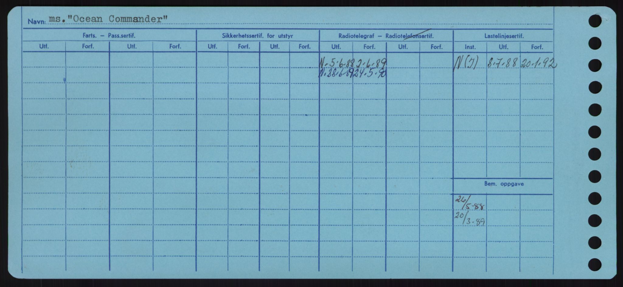 Sjøfartsdirektoratet med forløpere, Skipsmålingen, RA/S-1627/H/Hd/L0028: Fartøy, O, s. 60