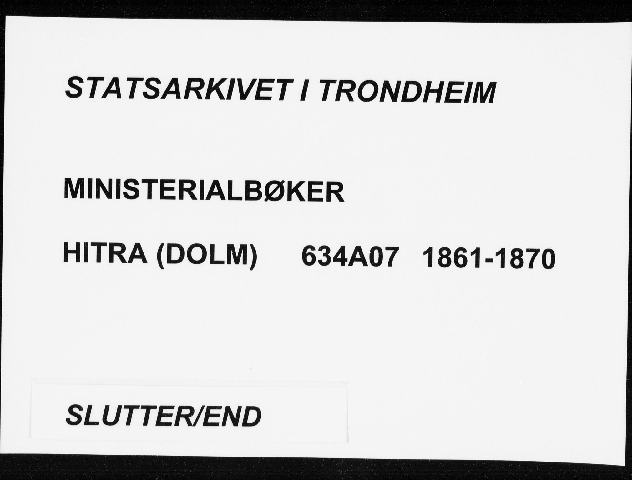 Ministerialprotokoller, klokkerbøker og fødselsregistre - Sør-Trøndelag, AV/SAT-A-1456/634/L0531: Ministerialbok nr. 634A07, 1861-1870