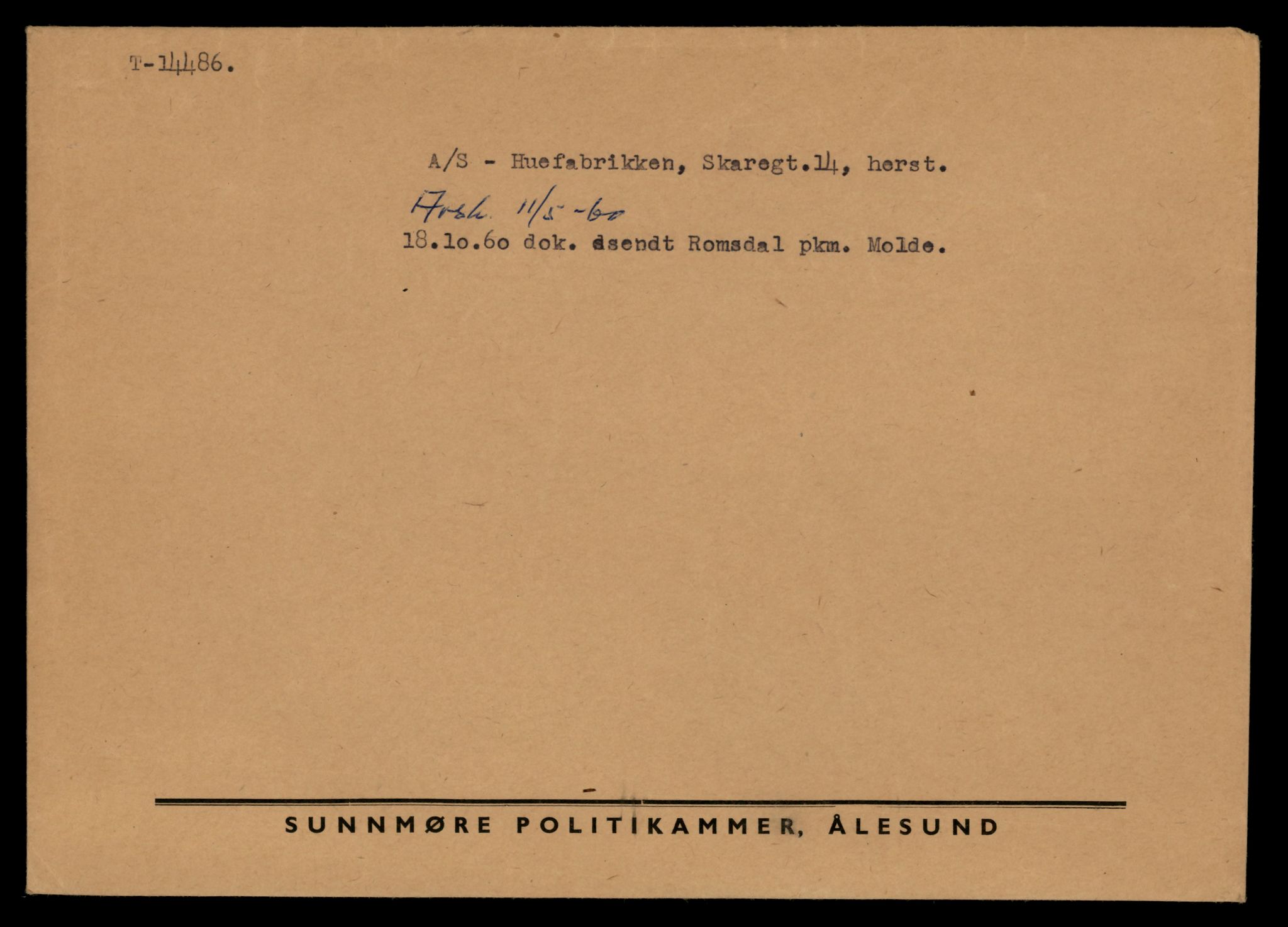 Møre og Romsdal vegkontor - Ålesund trafikkstasjon, AV/SAT-A-4099/F/Fe/L0046: Registreringskort for kjøretøy T 14445 - T 14579, 1927-1998