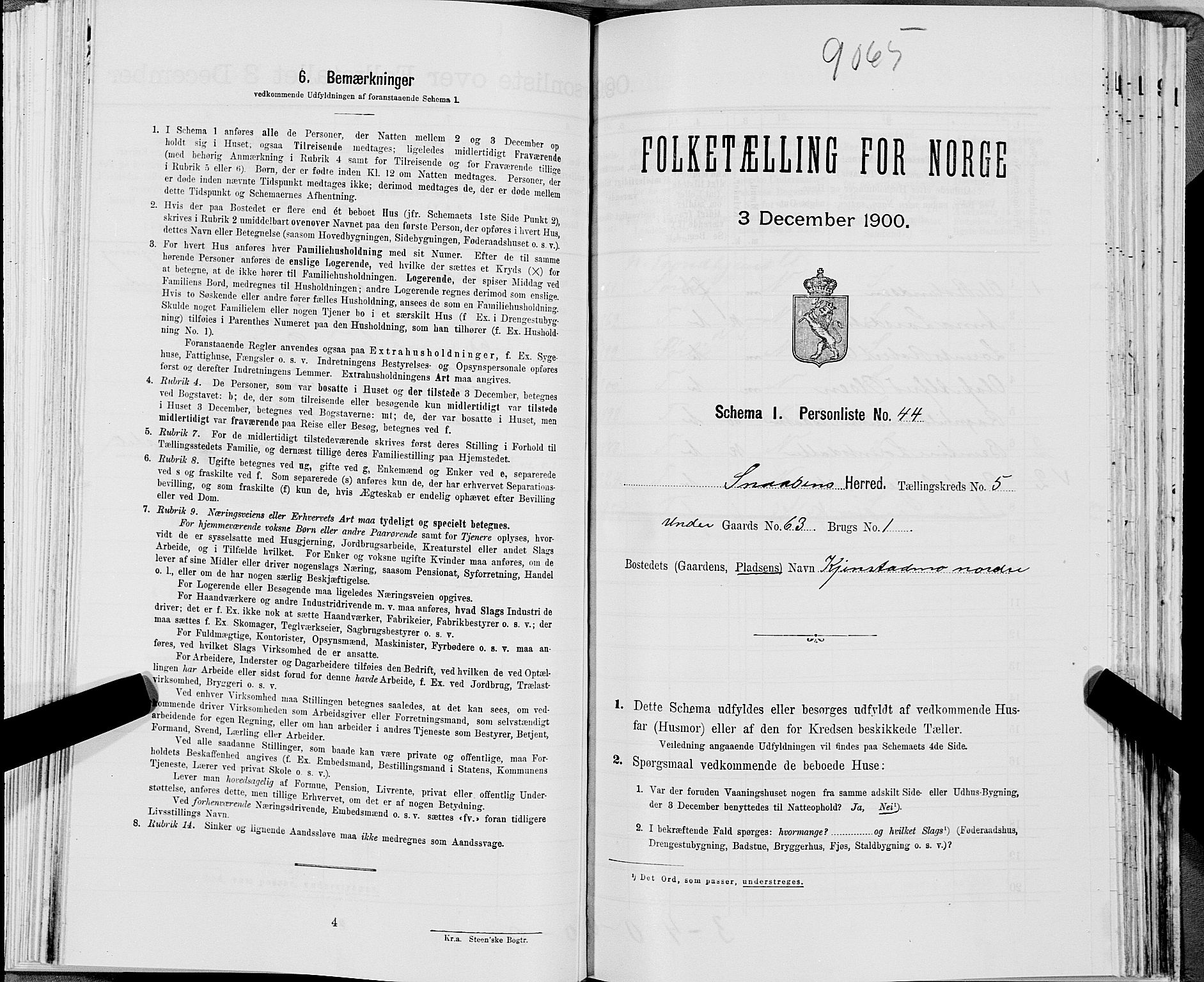 SAT, Folketelling 1900 for 1736 Snåsa herred, 1900, s. 1256