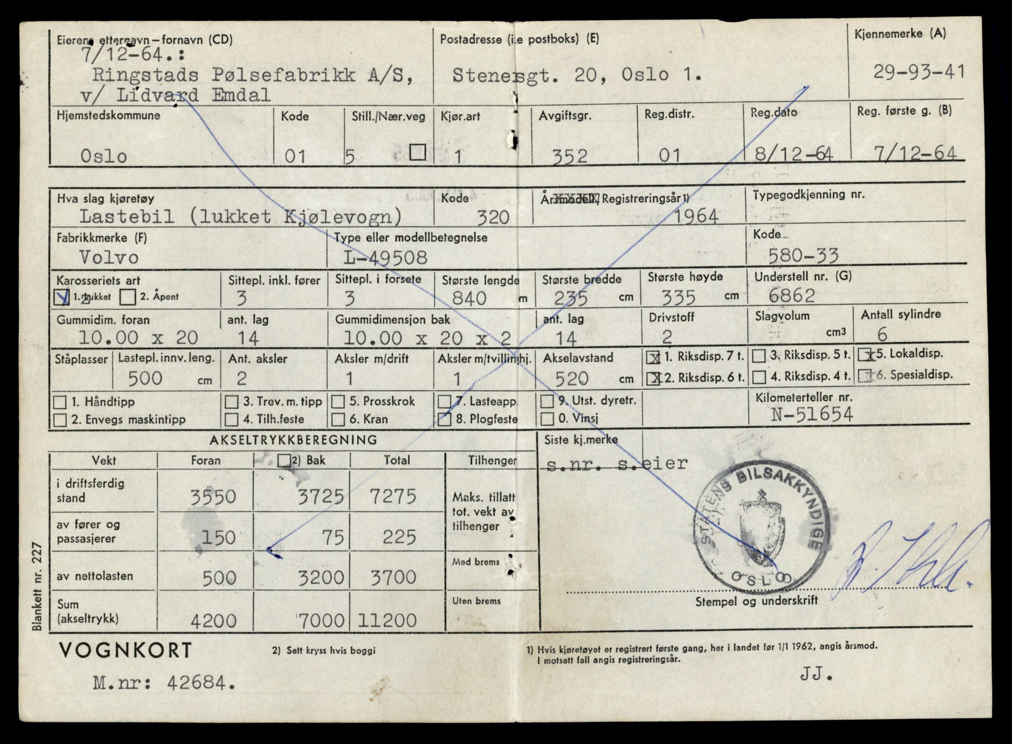 Møre og Romsdal vegkontor - Ålesund trafikkstasjon, AV/SAT-A-4099/F/Fe/L0033: Registreringskort for kjøretøy T 12151 - T 12474, 1927-1998, s. 2757