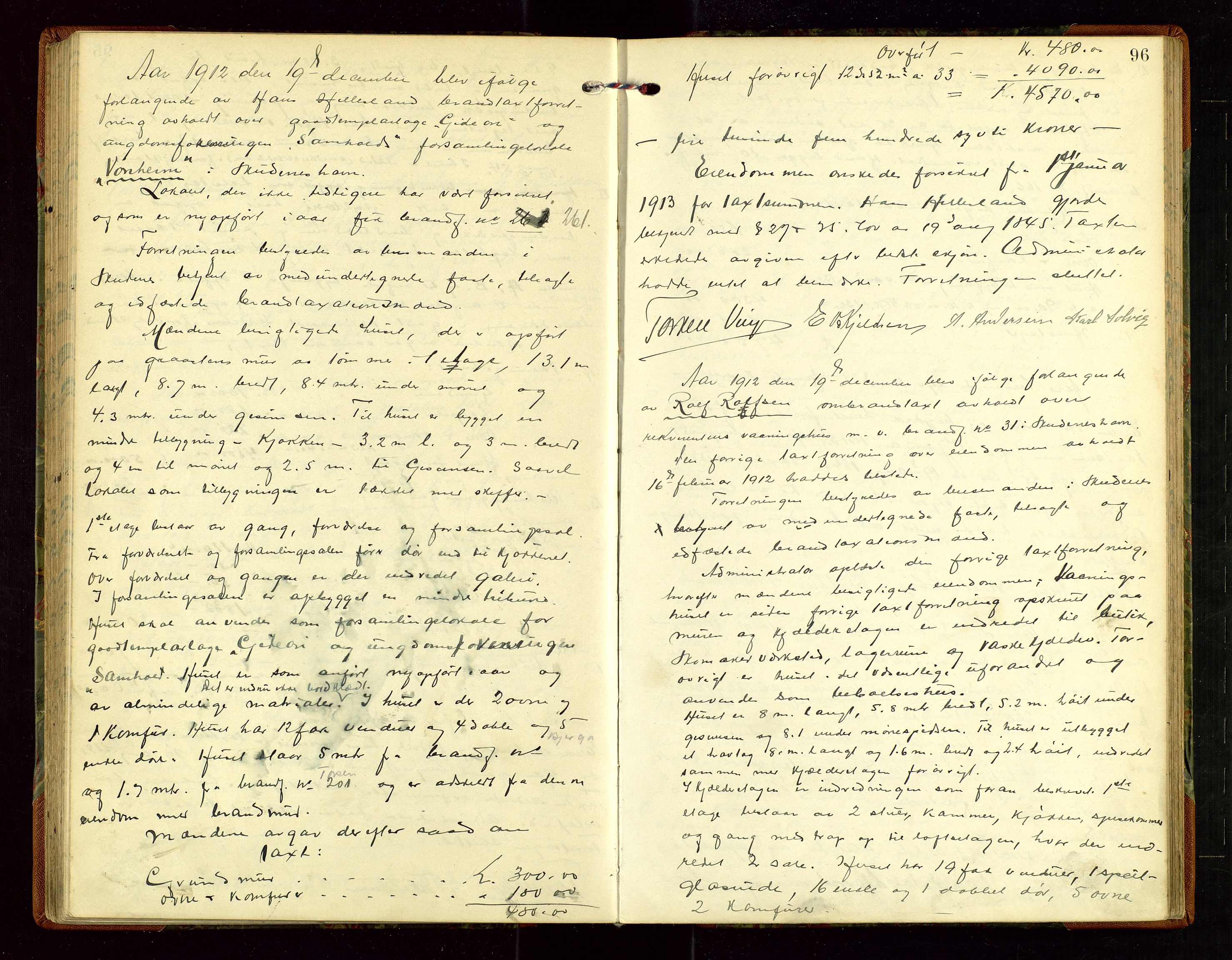 Skudenes lensmannskontor, AV/SAST-A-100444/Goa/L0004: Branntakstprotokoll, 1903-1917, s. 95b-96a