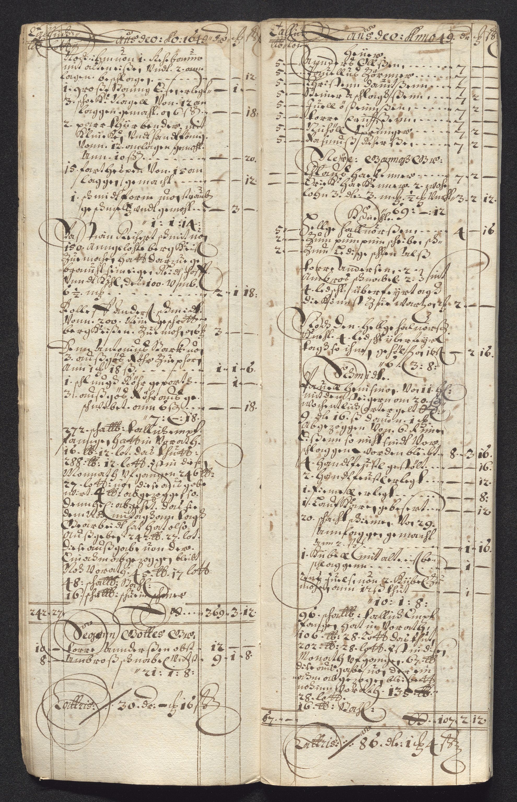 Kongsberg Sølvverk 1623-1816, SAKO/EA-3135/001/D/Dc/Dcd/L0023: Utgiftsregnskap for gruver m.m., 1649, s. 289