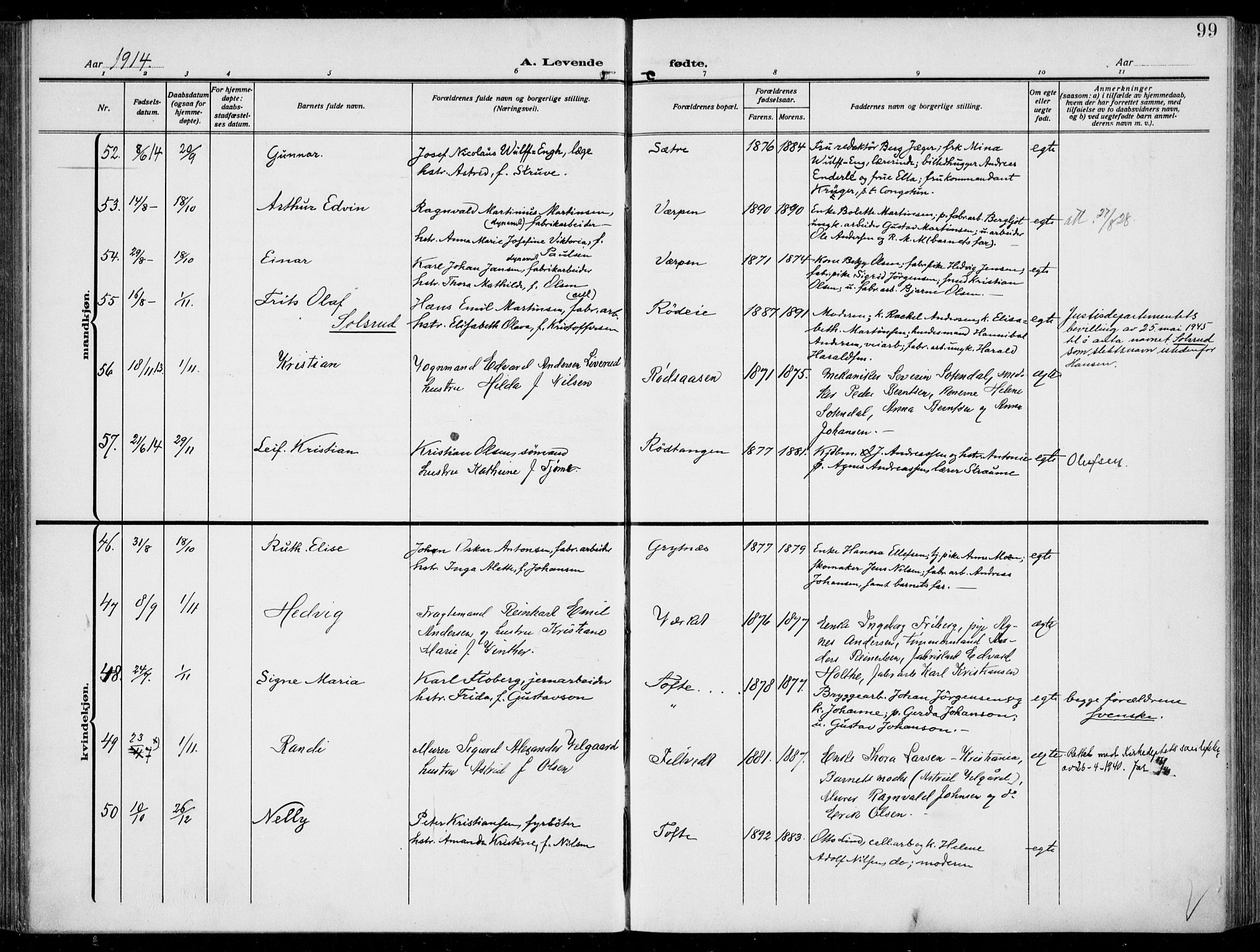 Hurum kirkebøker, AV/SAKO-A-229/F/Fa/L0016: Ministerialbok nr. 16, 1899-1918, s. 99