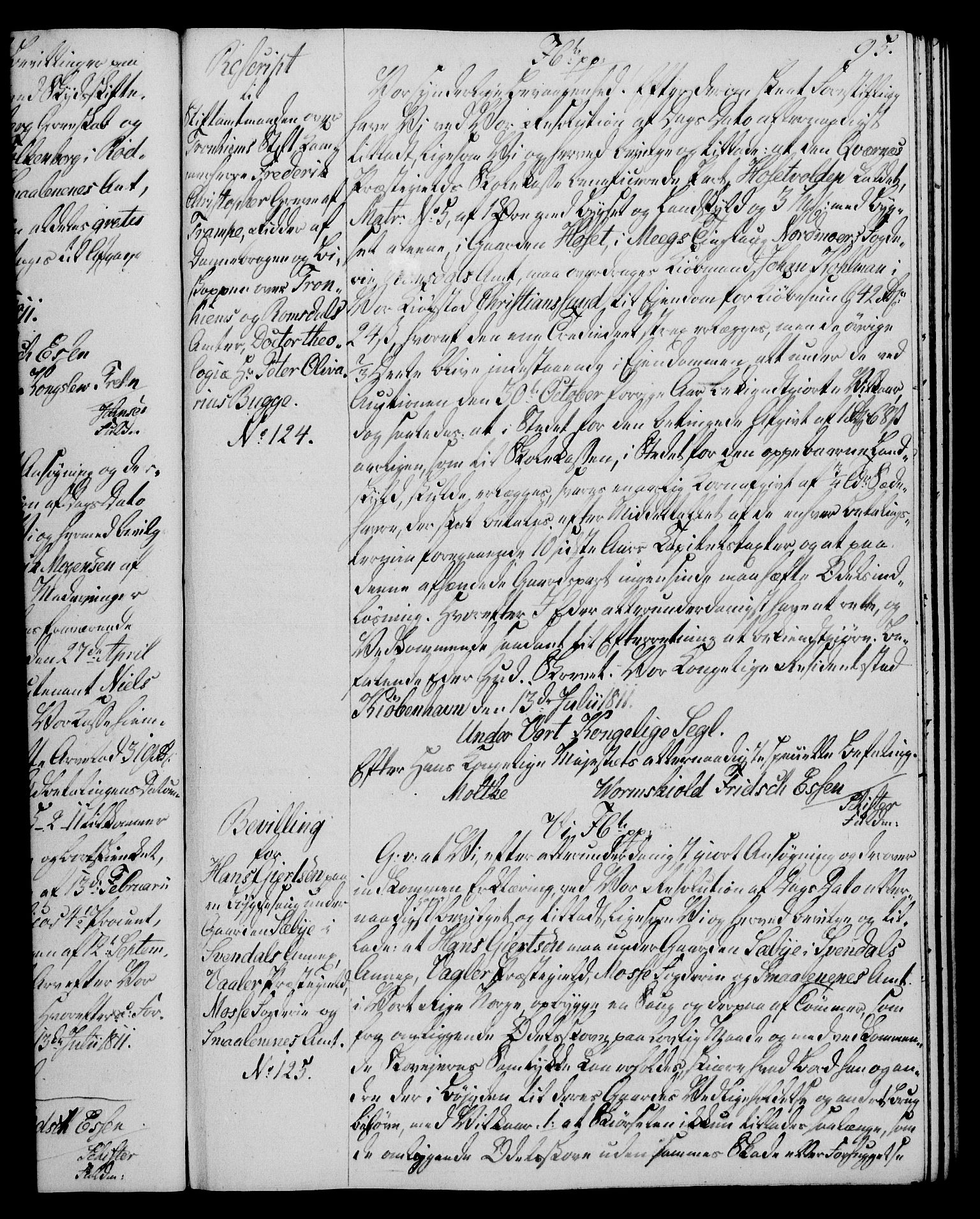 Rentekammeret, Kammerkanselliet, AV/RA-EA-3111/G/Gg/Gga/L0020: Norsk ekspedisjonsprotokoll med register (merket RK 53.20), 1811-1814, s. 95