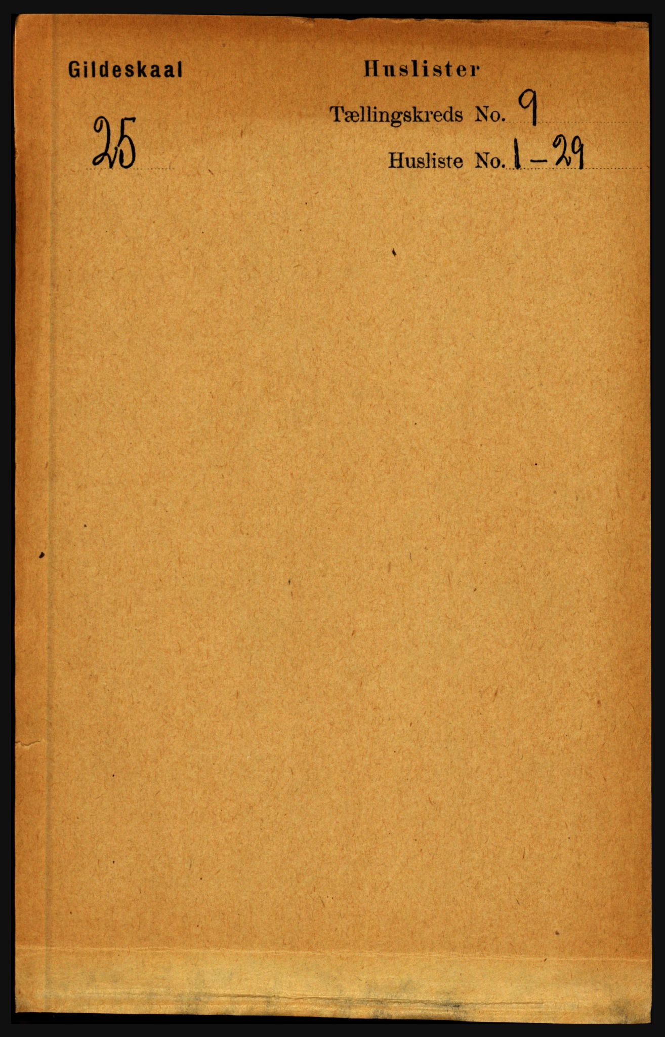 RA, Folketelling 1891 for 1838 Gildeskål herred, 1891, s. 2717