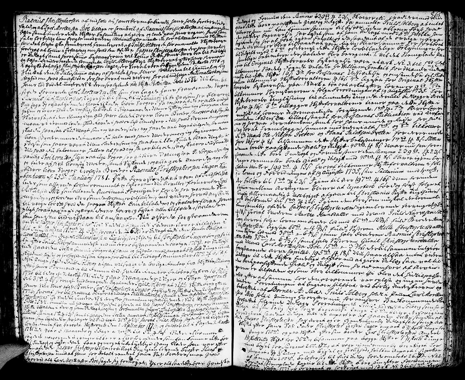 Lier, Røyken og Hurum sorenskriveri, SAKO/A-89/H/Hc/L0006: Skifteprotokoll, 1773-1789, s. 364b-365a